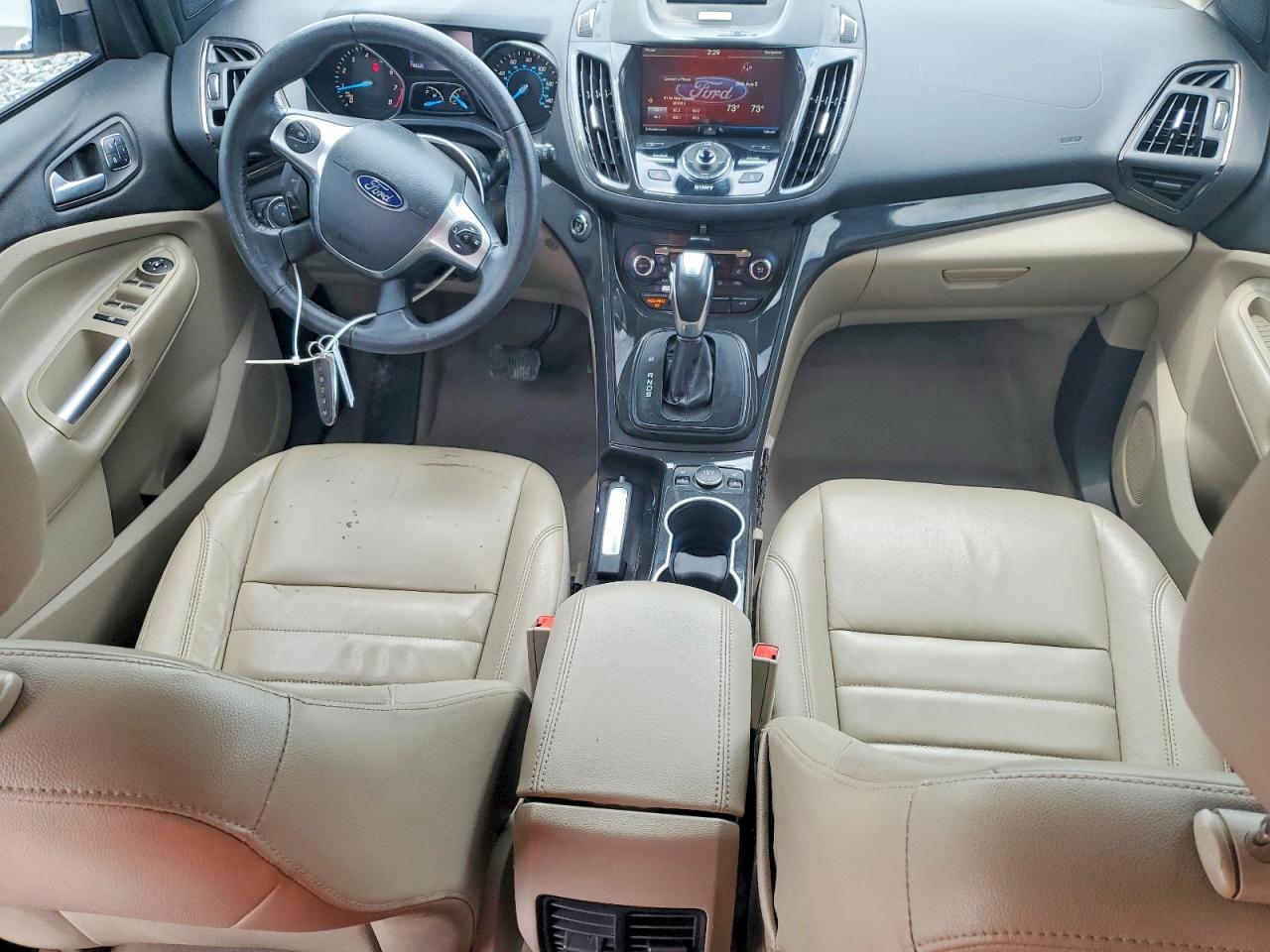 2015 Ford Escape Titanium White vin: 1FMCU9J93FUC01486