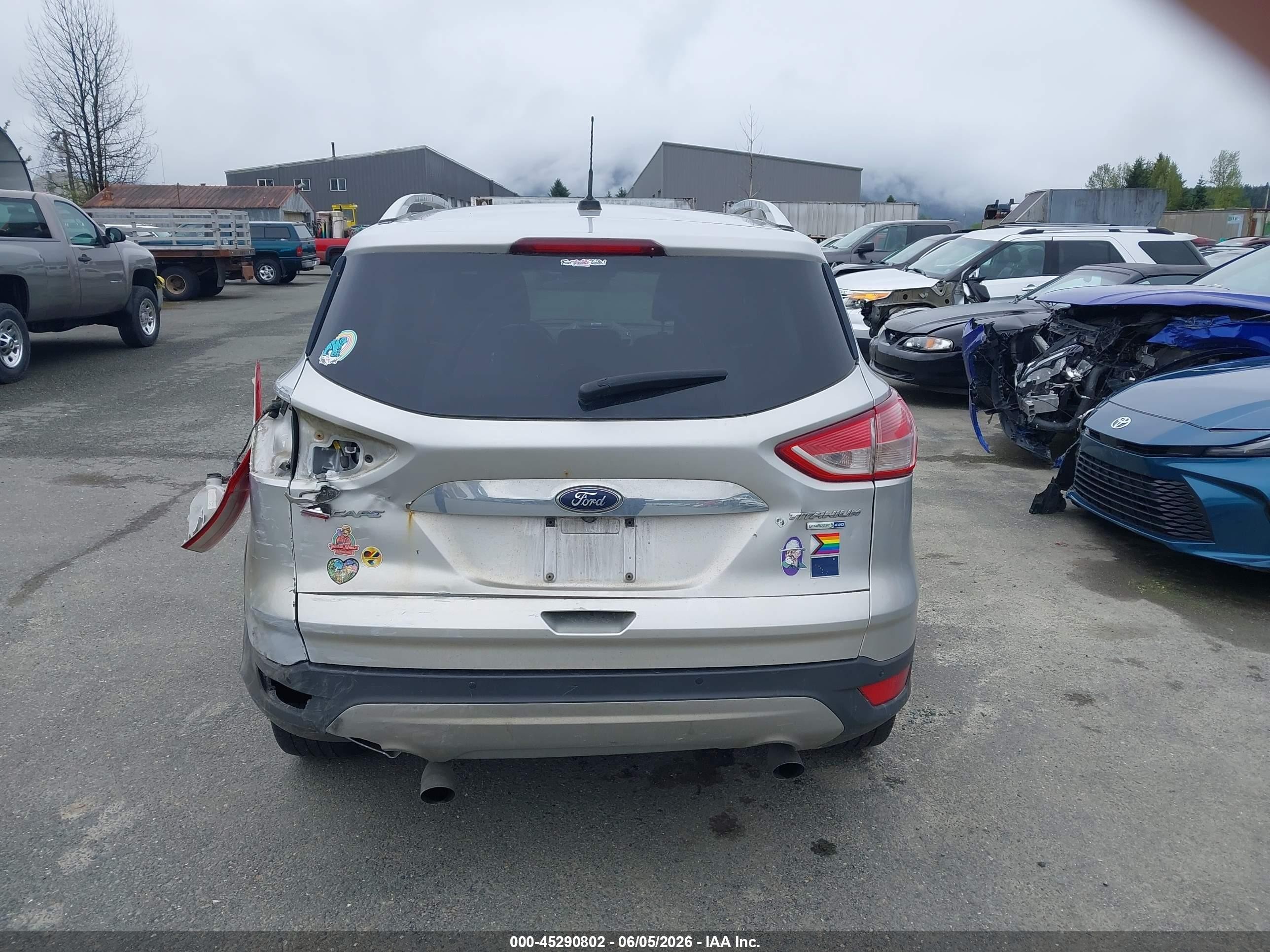2016 Ford Escape Titanium Silver vin: 1FMCU9J93GUA22396