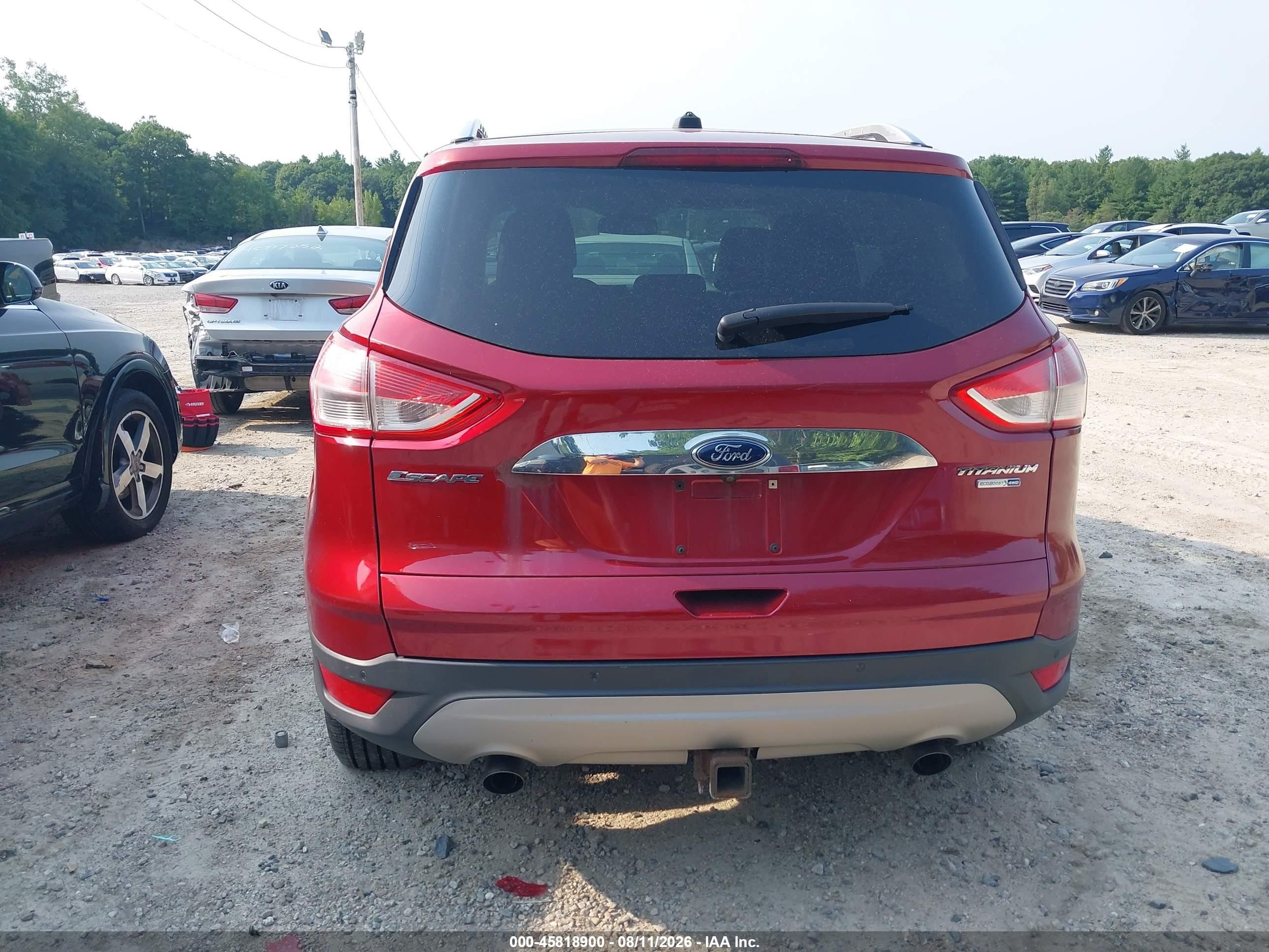 2016 Ford Escape Titanium Red vin: 1FMCU9J93GUA34144