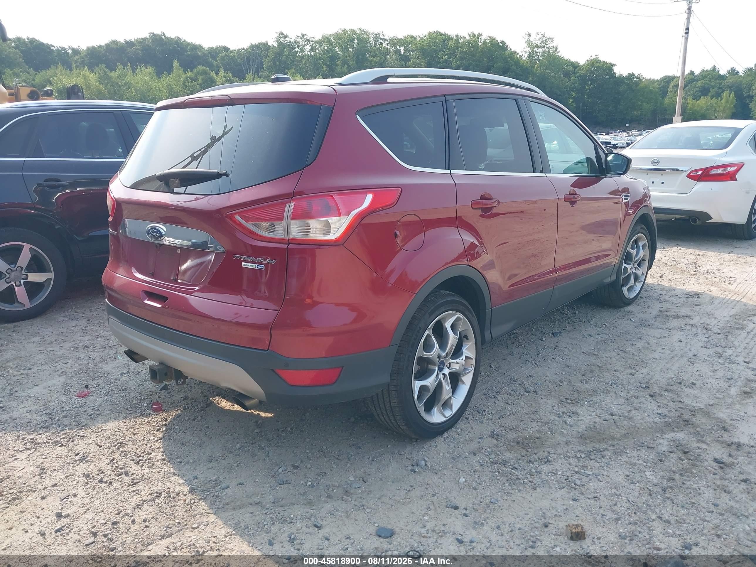 2016 Ford Escape Titanium Red vin: 1FMCU9J93GUA34144