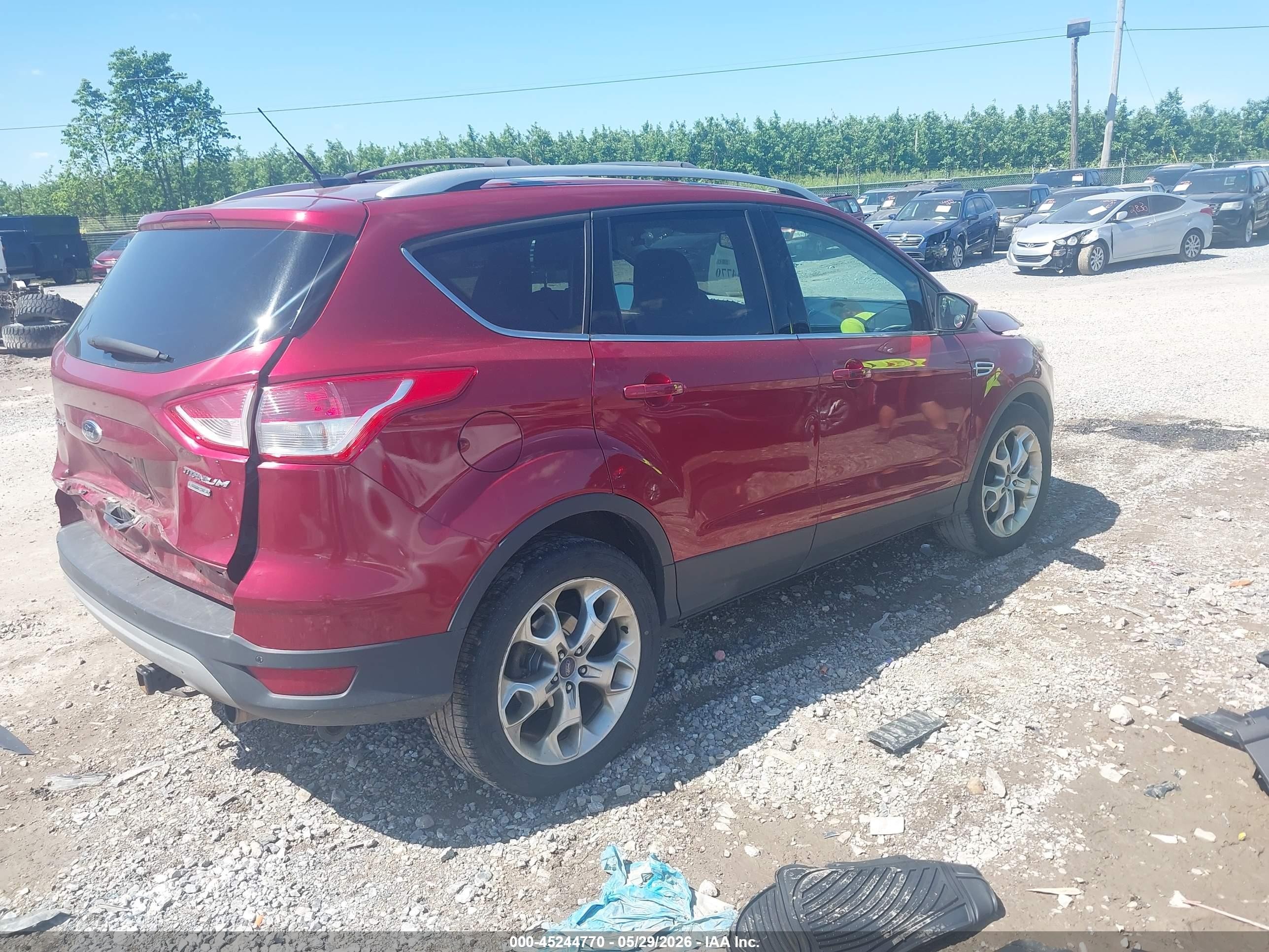 2013 Ford Escape Titanium Red vin: 1FMCU9J94DUA70064
