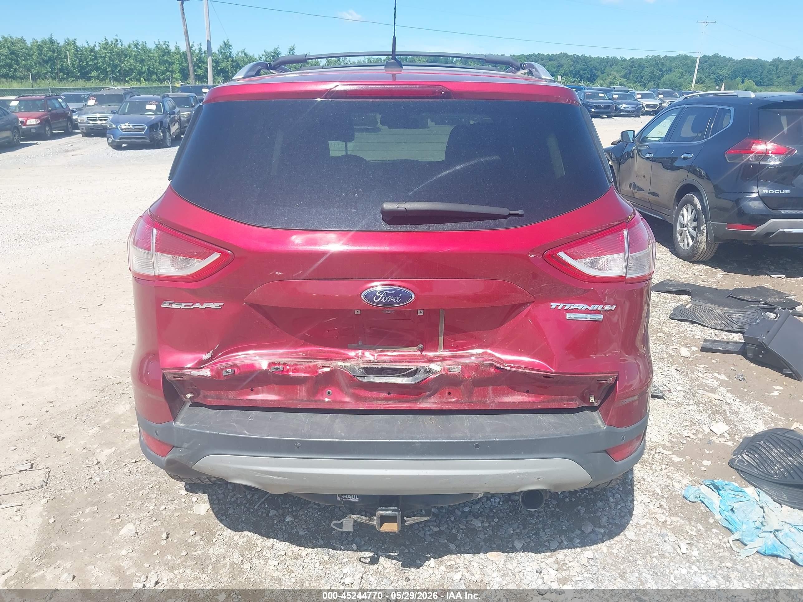 2013 Ford Escape Titanium Red vin: 1FMCU9J94DUA70064
