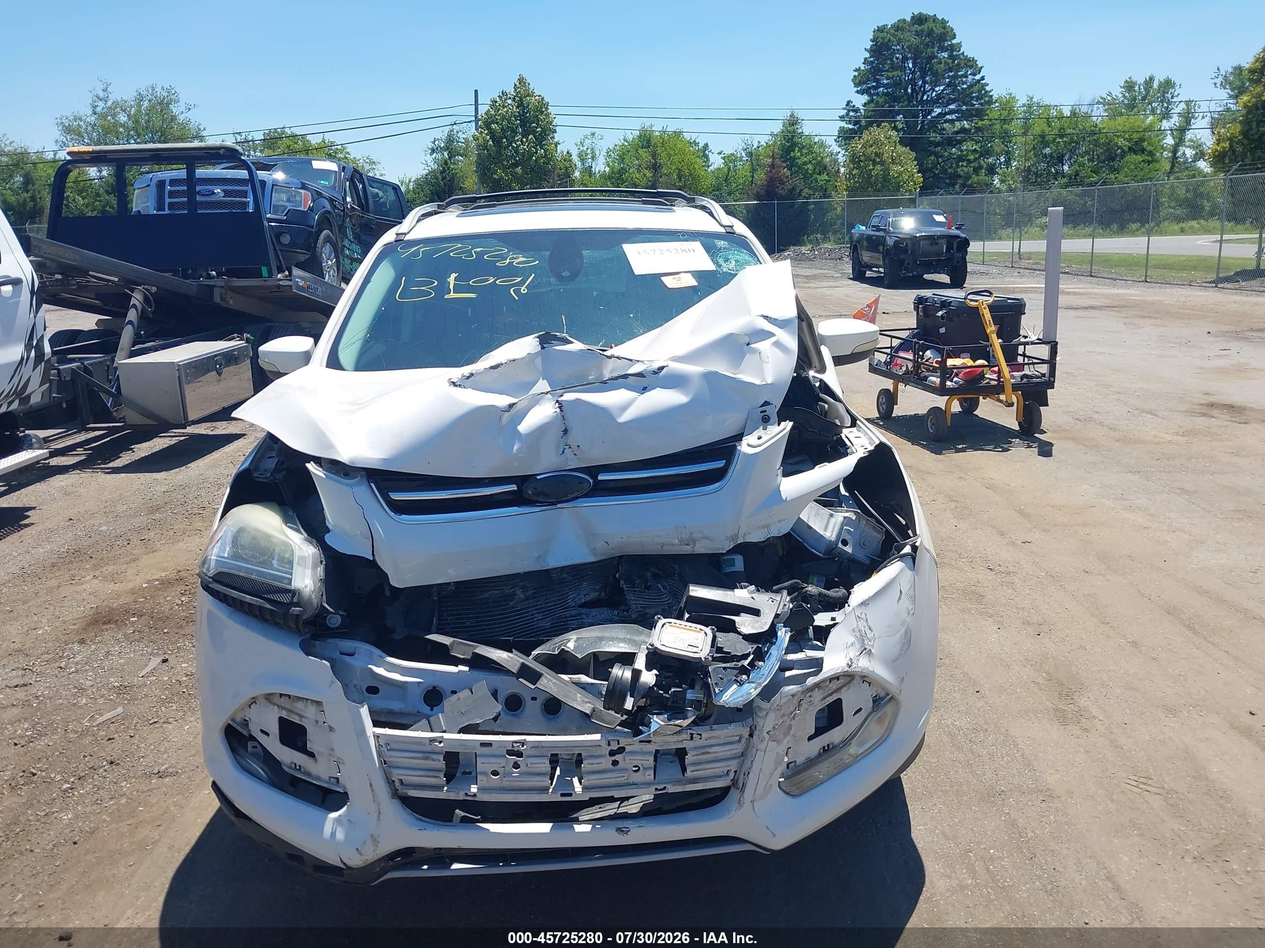 2013 Ford Escape Titanium White vin: 1FMCU9J94DUB05783