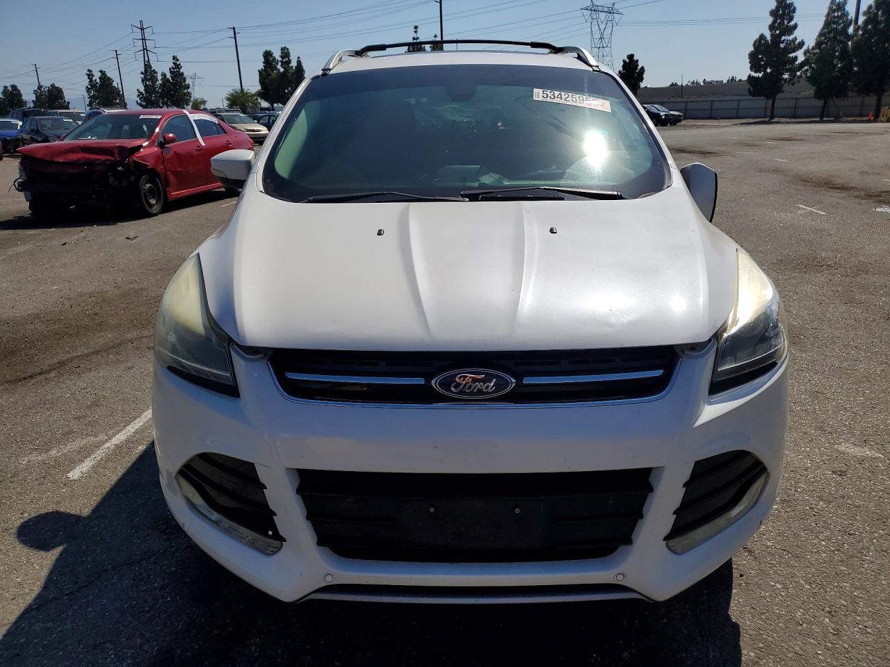 2013 Ford Escape Titanium White vin: 1FMCU9J94DUB64686