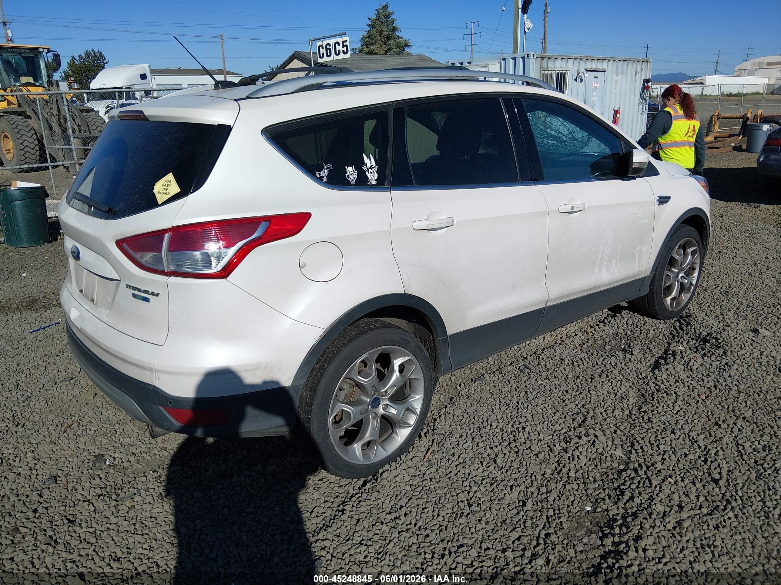 2013 Ford Escape Titanium Белый vin: 1FMCU9J94DUC71771