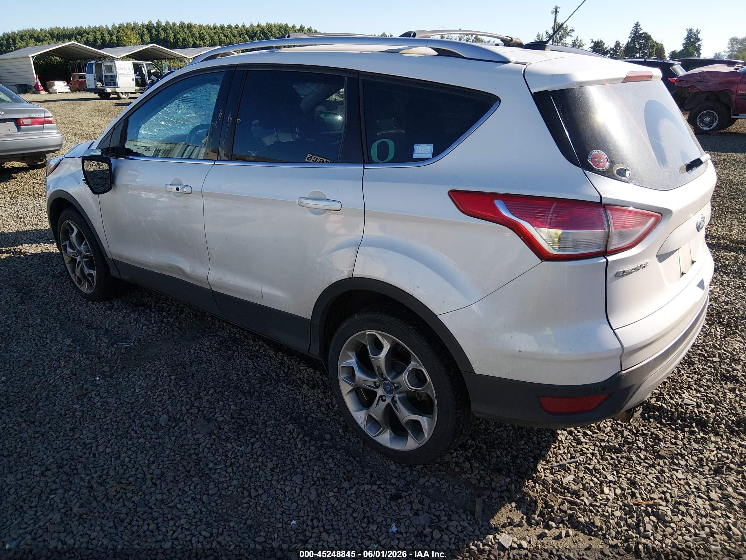 2013 Ford Escape Titanium Белый vin: 1FMCU9J94DUC71771