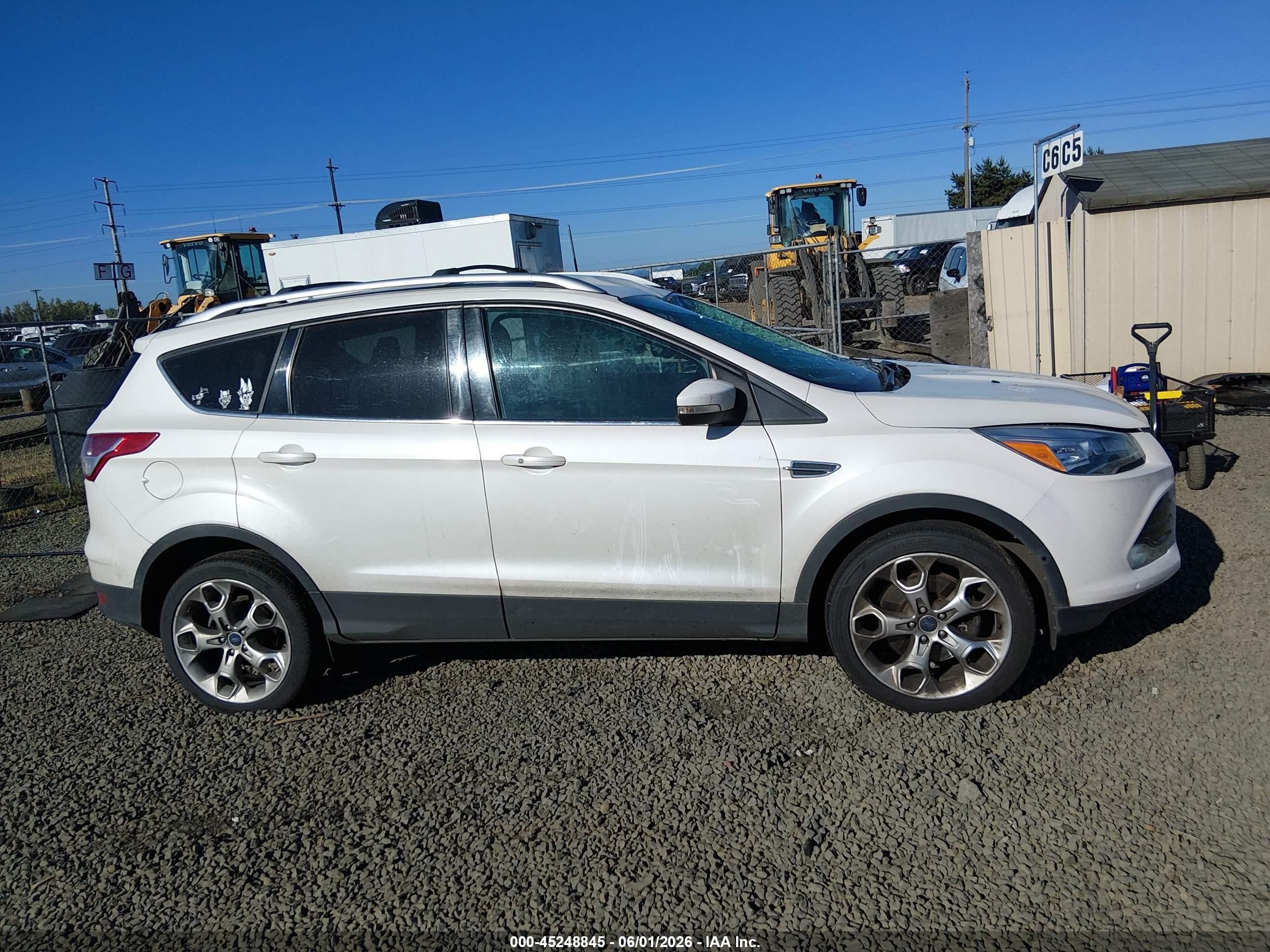 2013 Ford Escape Titanium Белый vin: 1FMCU9J94DUC71771