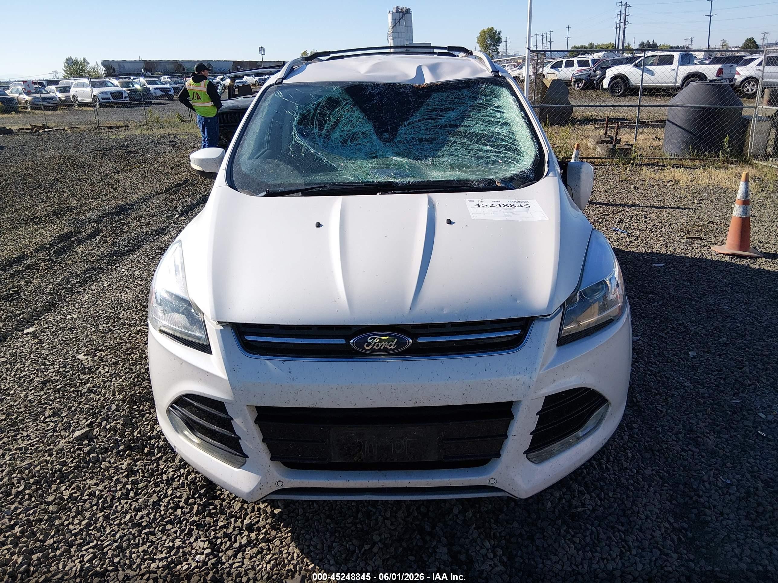 2013 Ford Escape Titanium Белый vin: 1FMCU9J94DUC71771