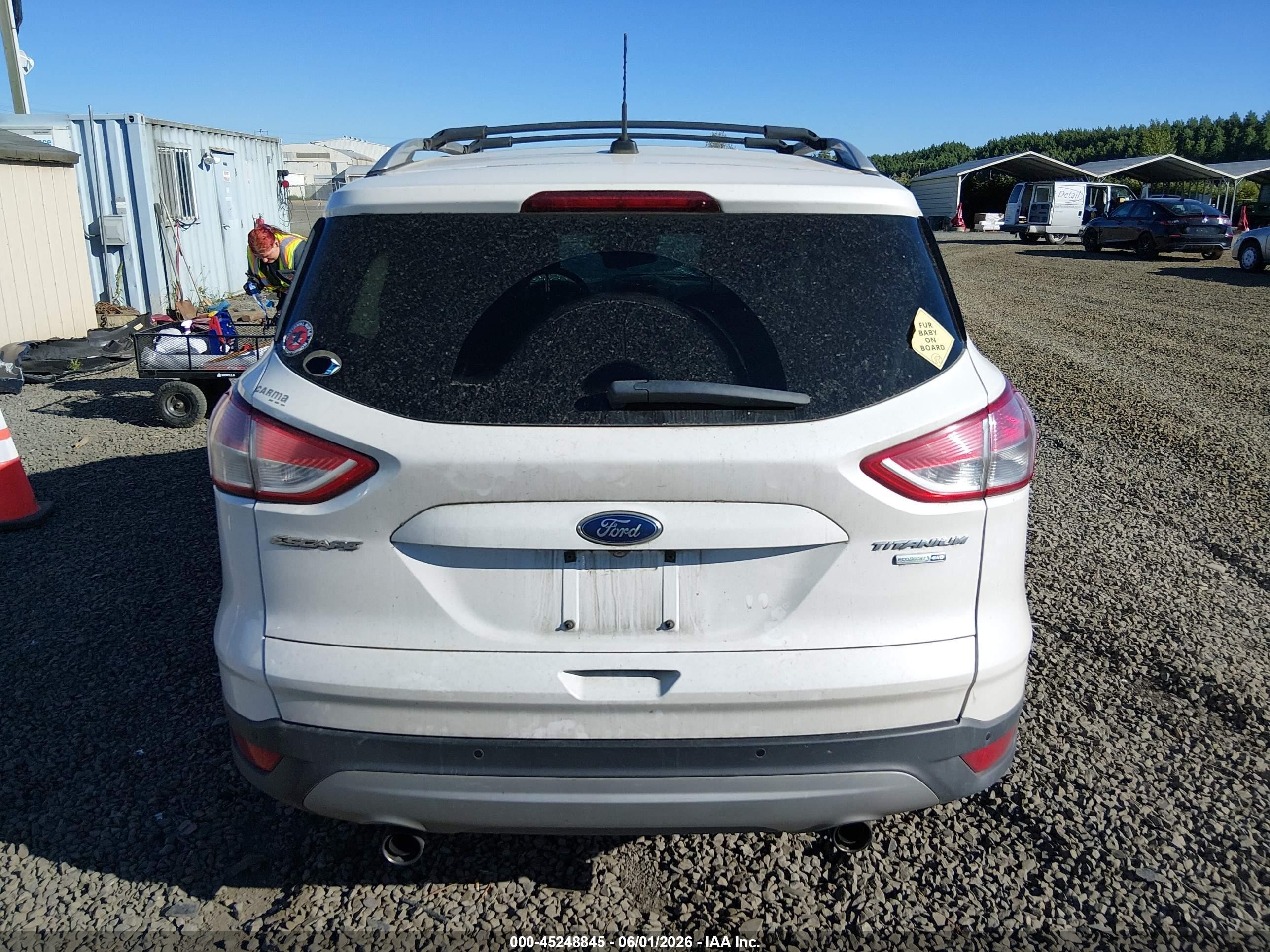 2013 Ford Escape Titanium Белый vin: 1FMCU9J94DUC71771