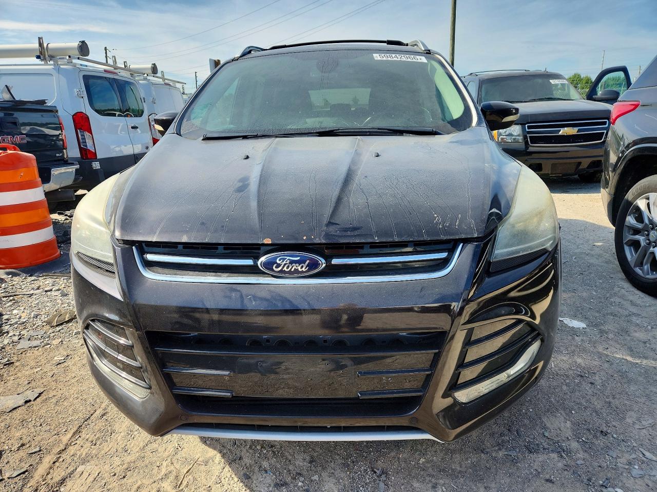 2013 Ford Escape Titanium Черный vin: 1FMCU9J94DUD16093
