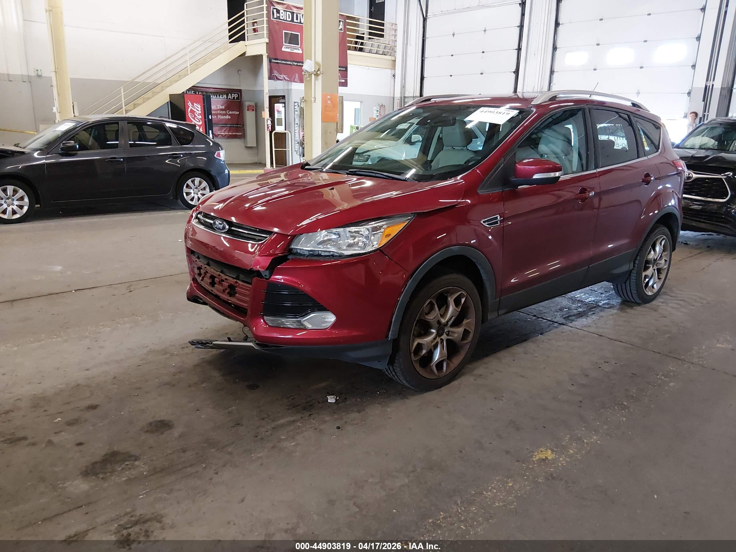 2014 Ford Escape Titanium Red vin: 1FMCU9J94EUA58823