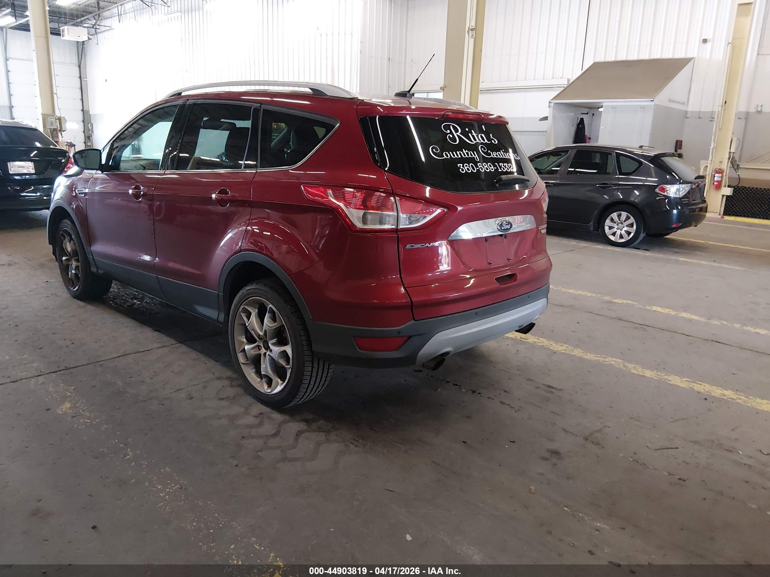 2014 Ford Escape Titanium Red vin: 1FMCU9J94EUA58823