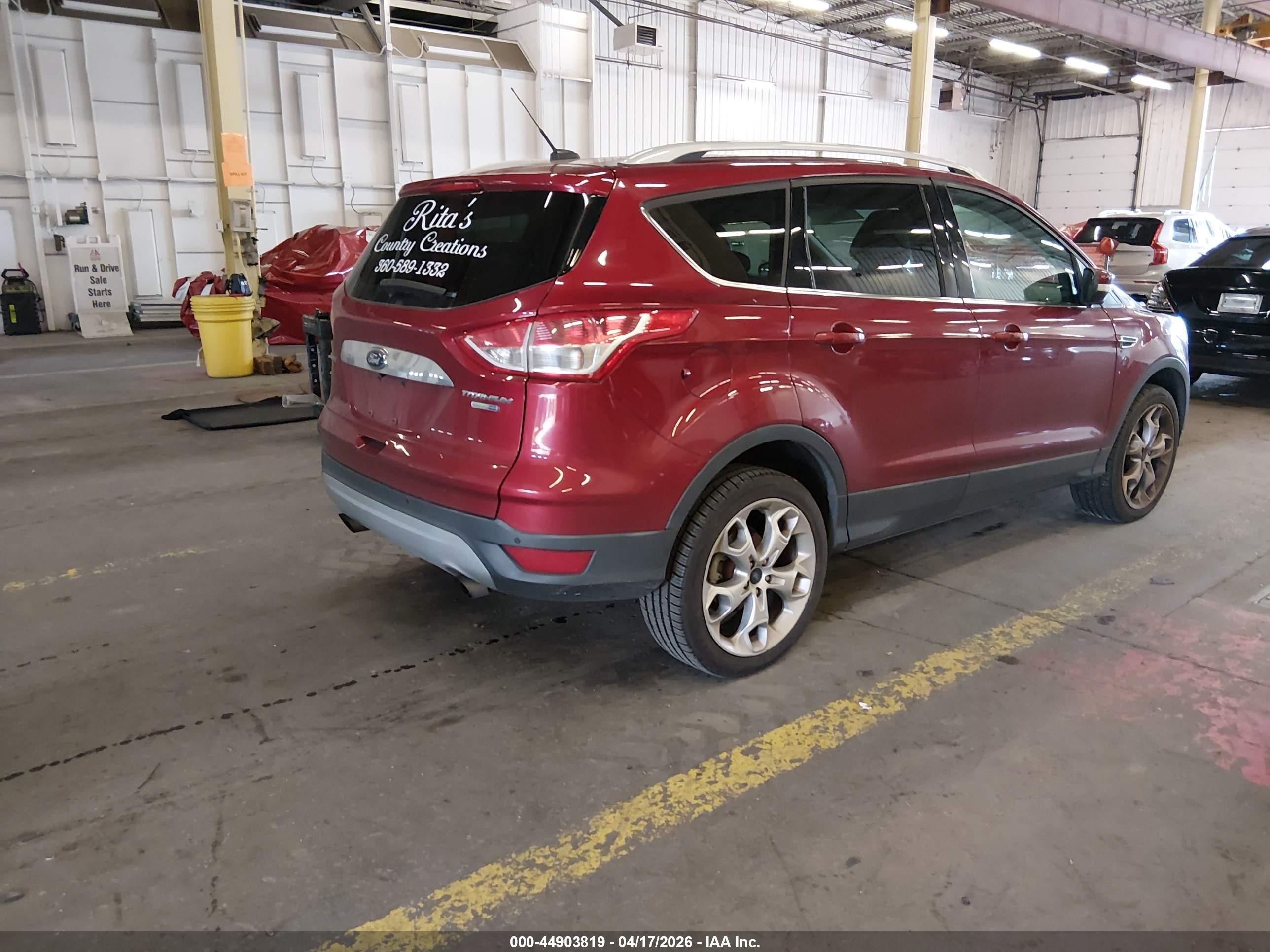 2014 Ford Escape Titanium Red vin: 1FMCU9J94EUA58823