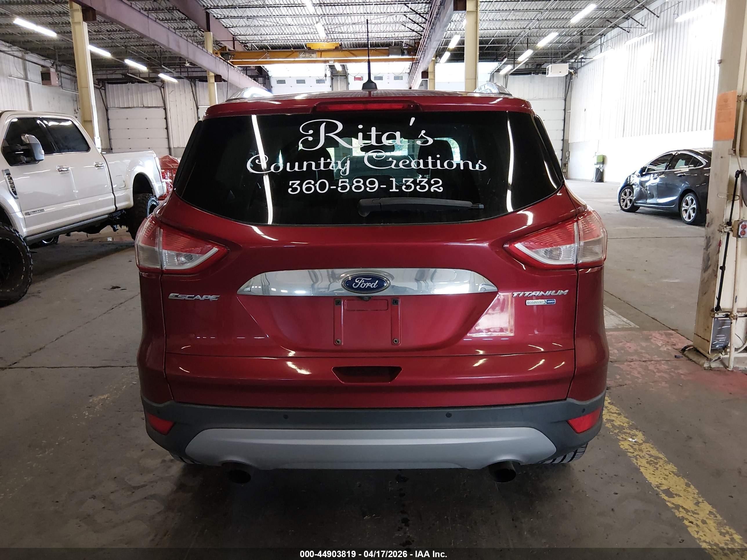 2014 Ford Escape Titanium Red vin: 1FMCU9J94EUA58823