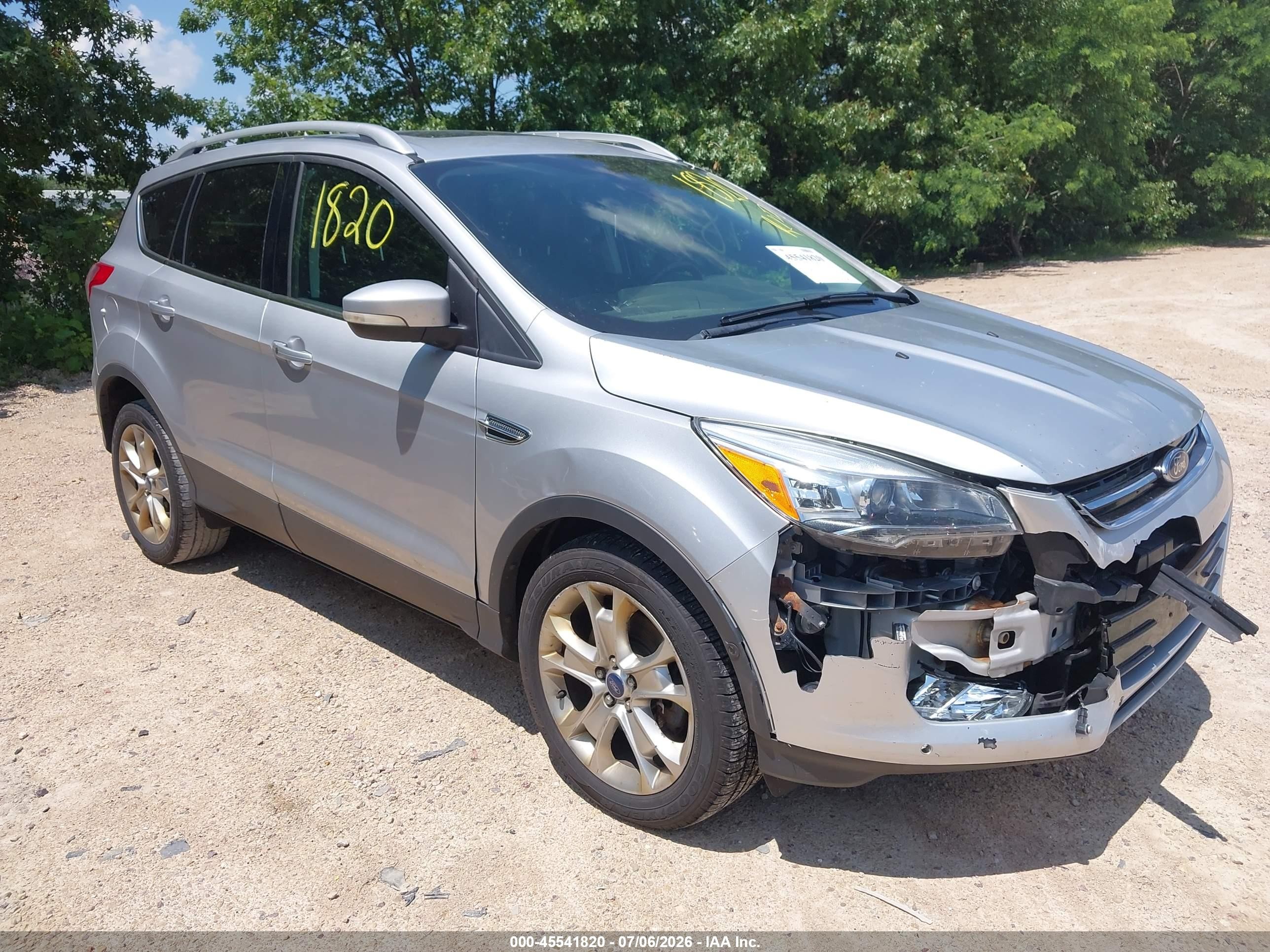 2014 Ford Escape Titanium Silver vin: 1FMCU9J94EUA59227