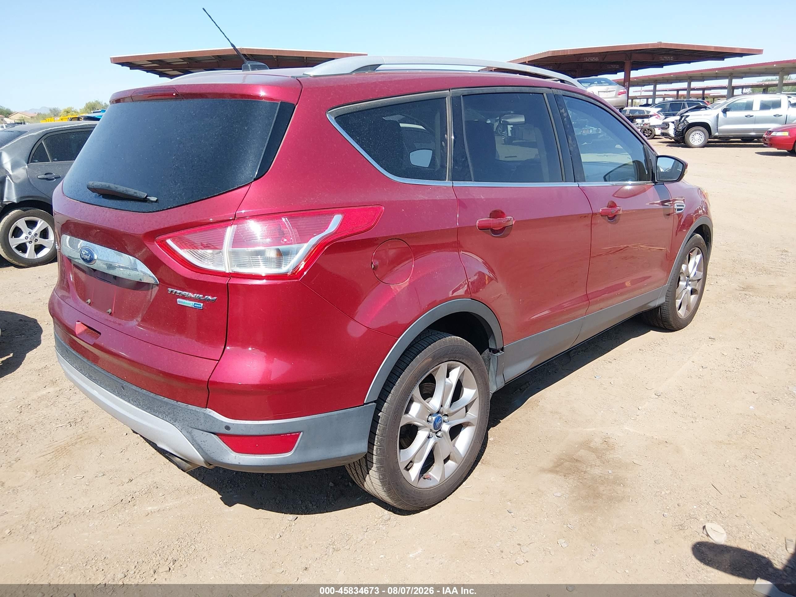2014 Ford Escape Titanium Burgundy vin: 1FMCU9J94EUA75878