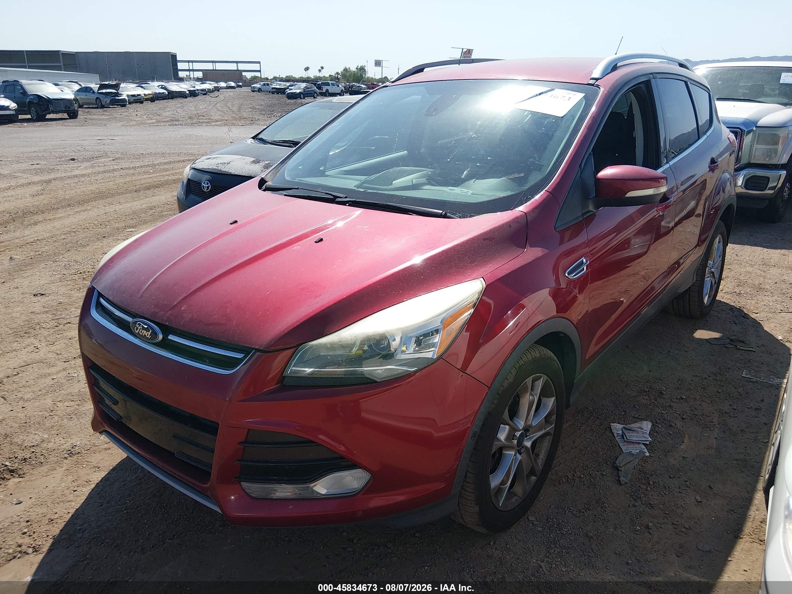 2014 Ford Escape Titanium Burgundy vin: 1FMCU9J94EUA75878