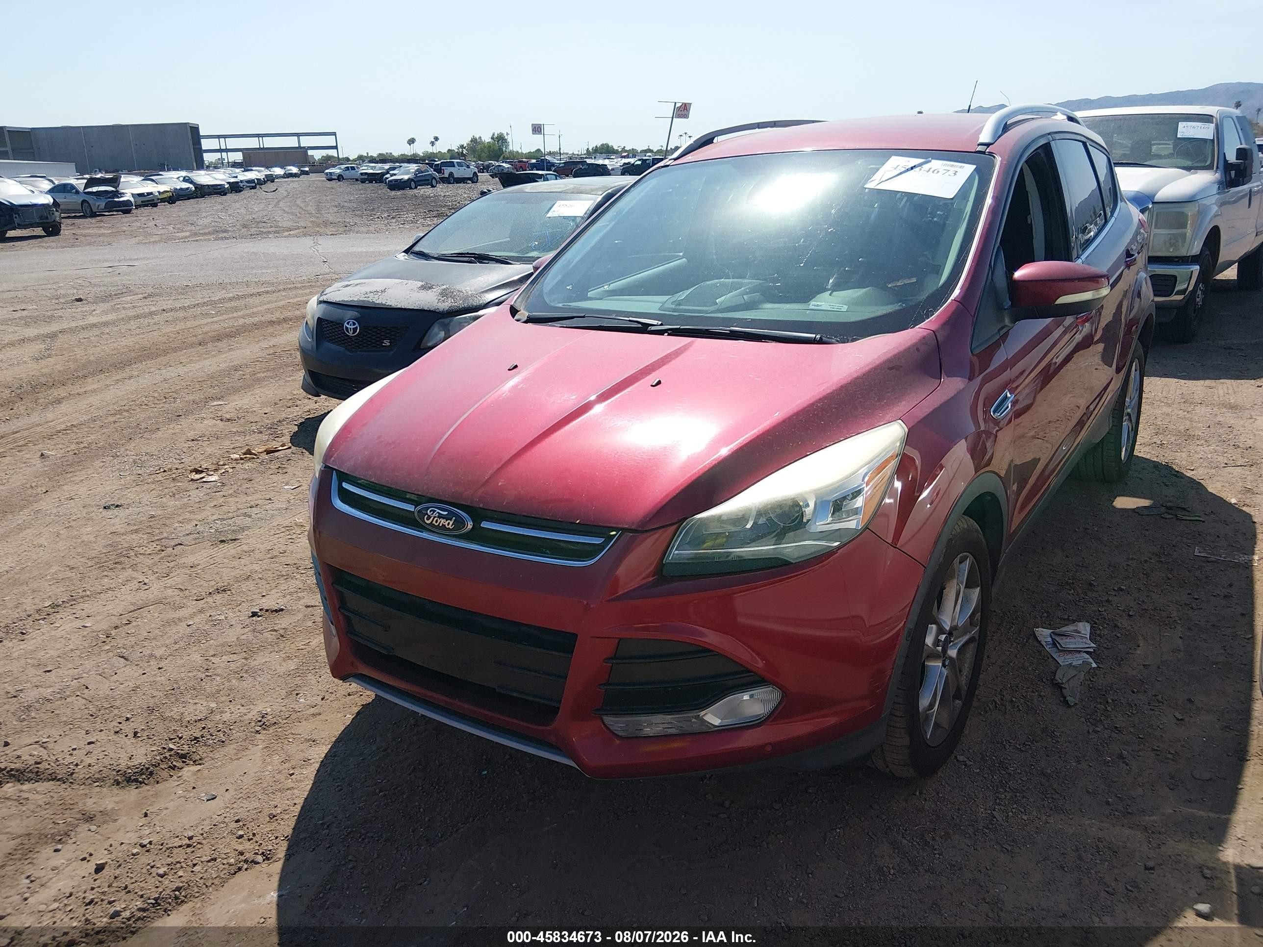 2014 Ford Escape Titanium Burgundy vin: 1FMCU9J94EUA75878