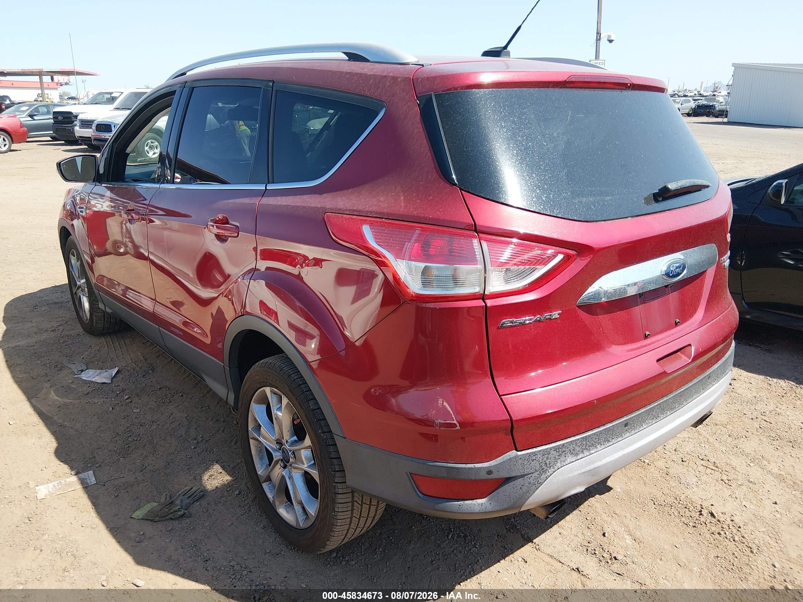 2014 Ford Escape Titanium Burgundy vin: 1FMCU9J94EUA75878