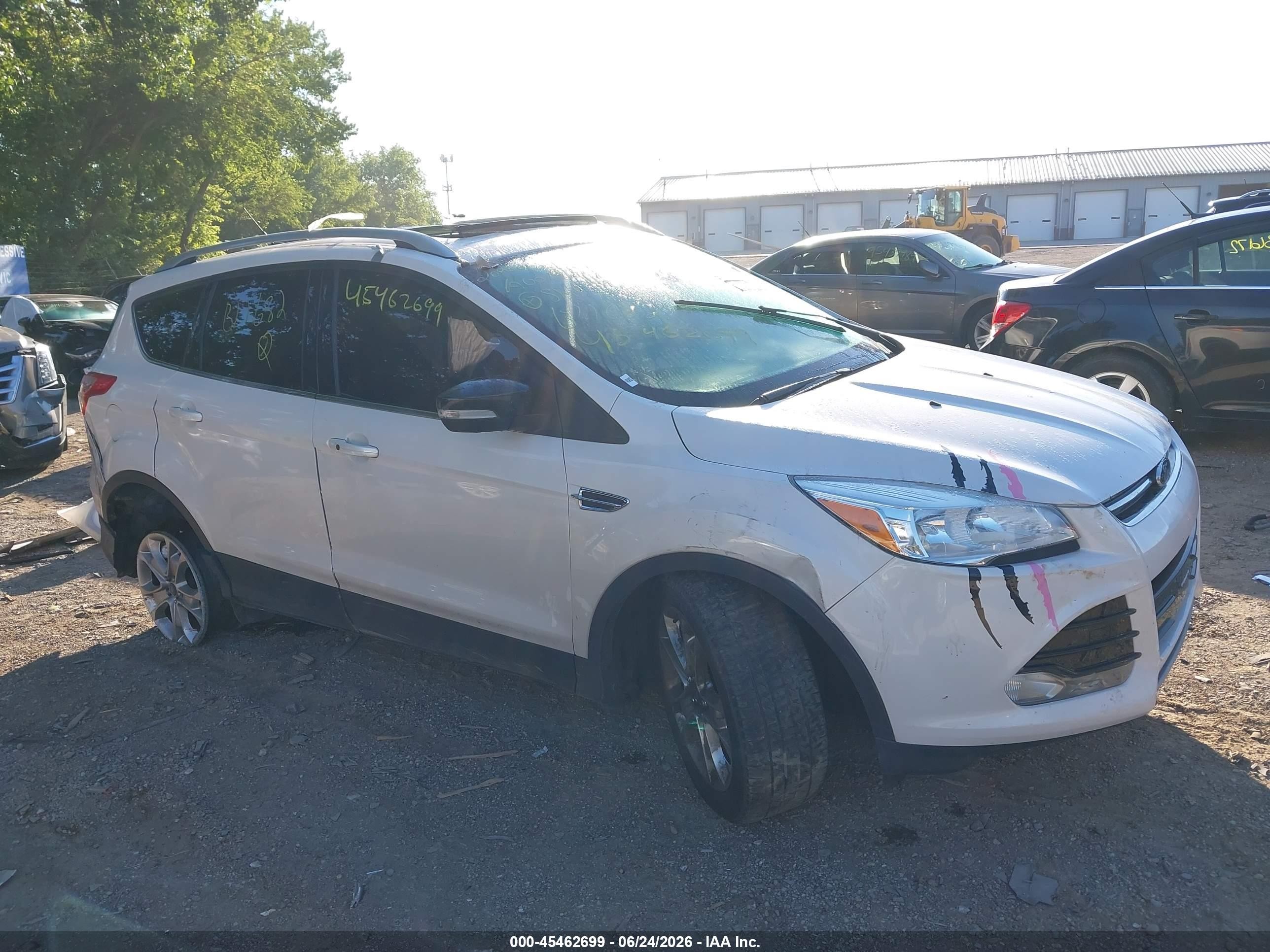 2014 Ford Escape Titanium White vin: 1FMCU9J94EUB11682