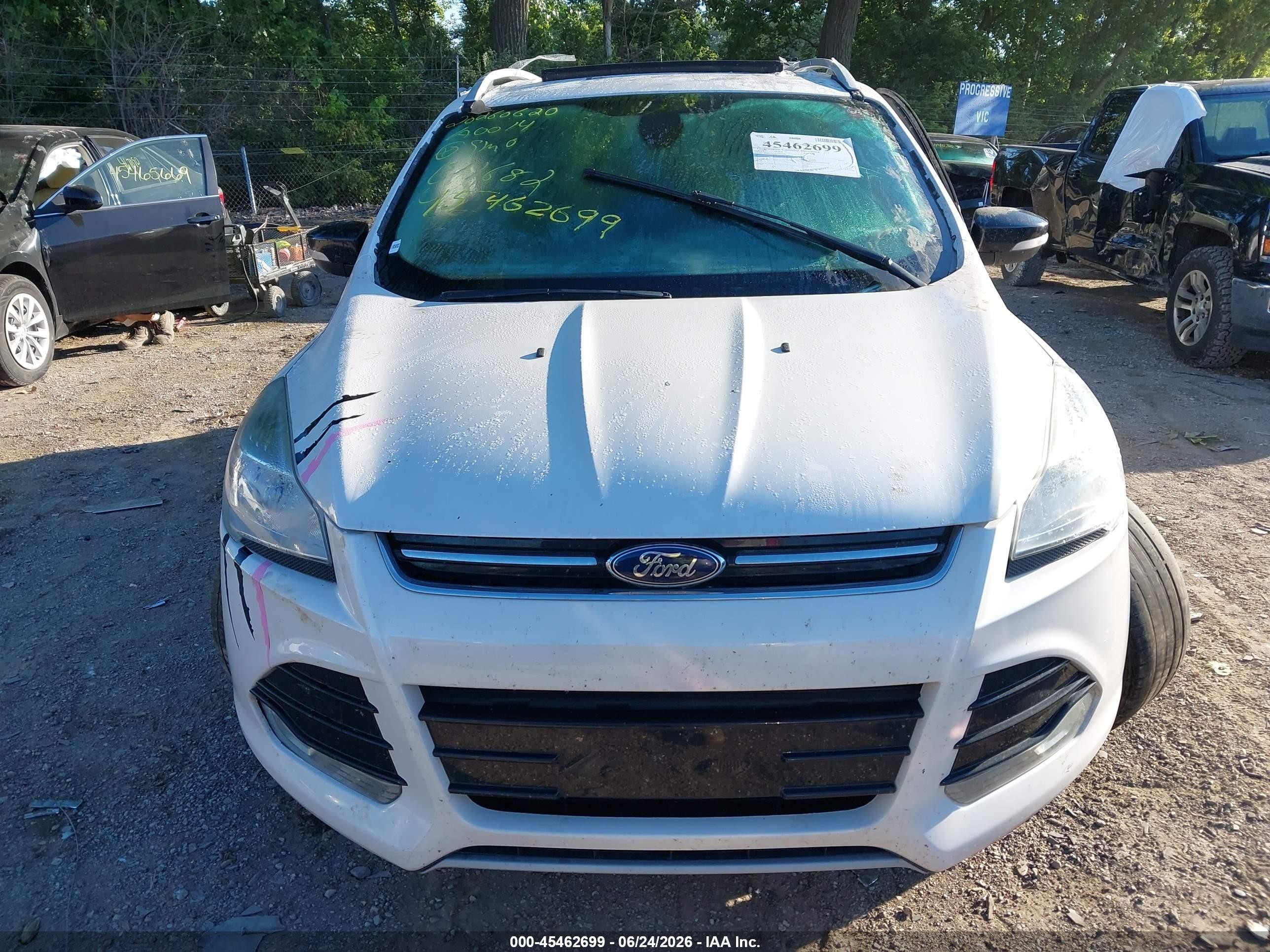 2014 Ford Escape Titanium Белый vin: 1FMCU9J94EUB11682