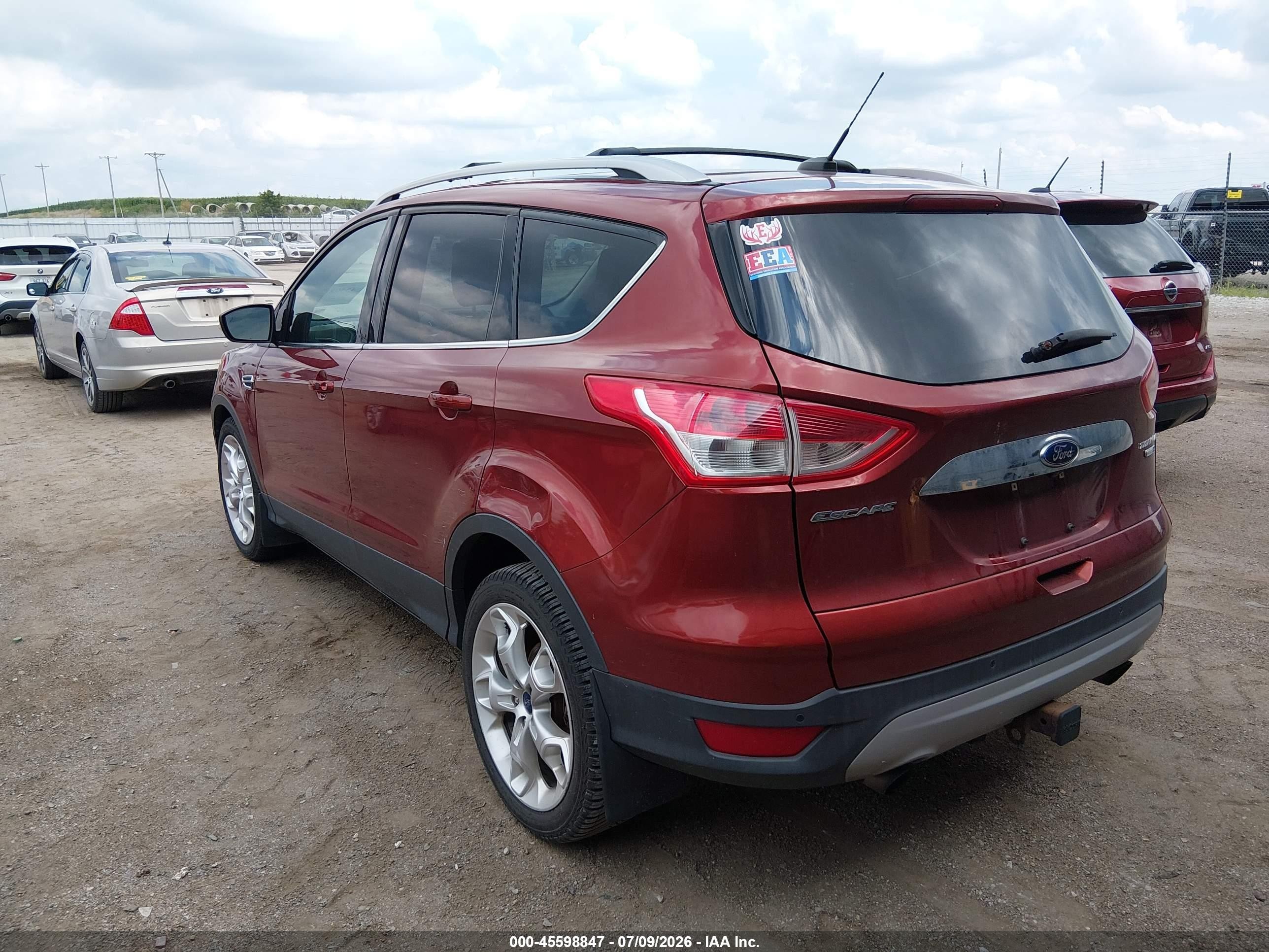 2014 Ford Escape Titanium Orange vin: 1FMCU9J94EUB14629