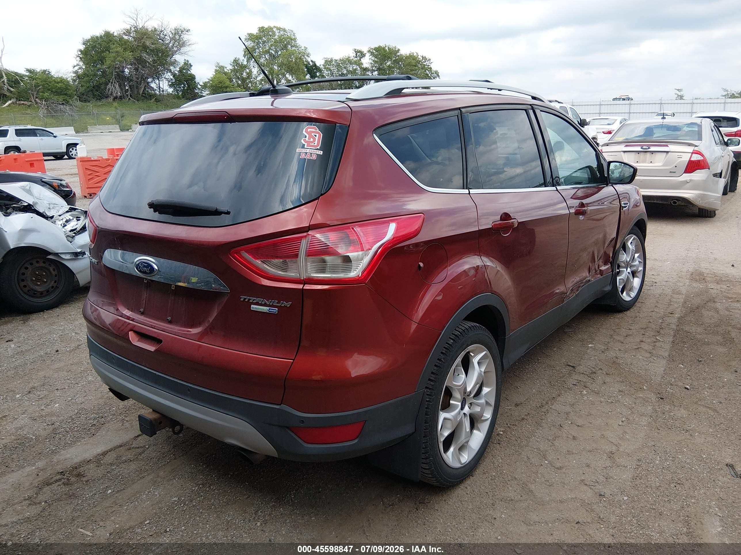 2014 Ford Escape Titanium Orange vin: 1FMCU9J94EUB14629