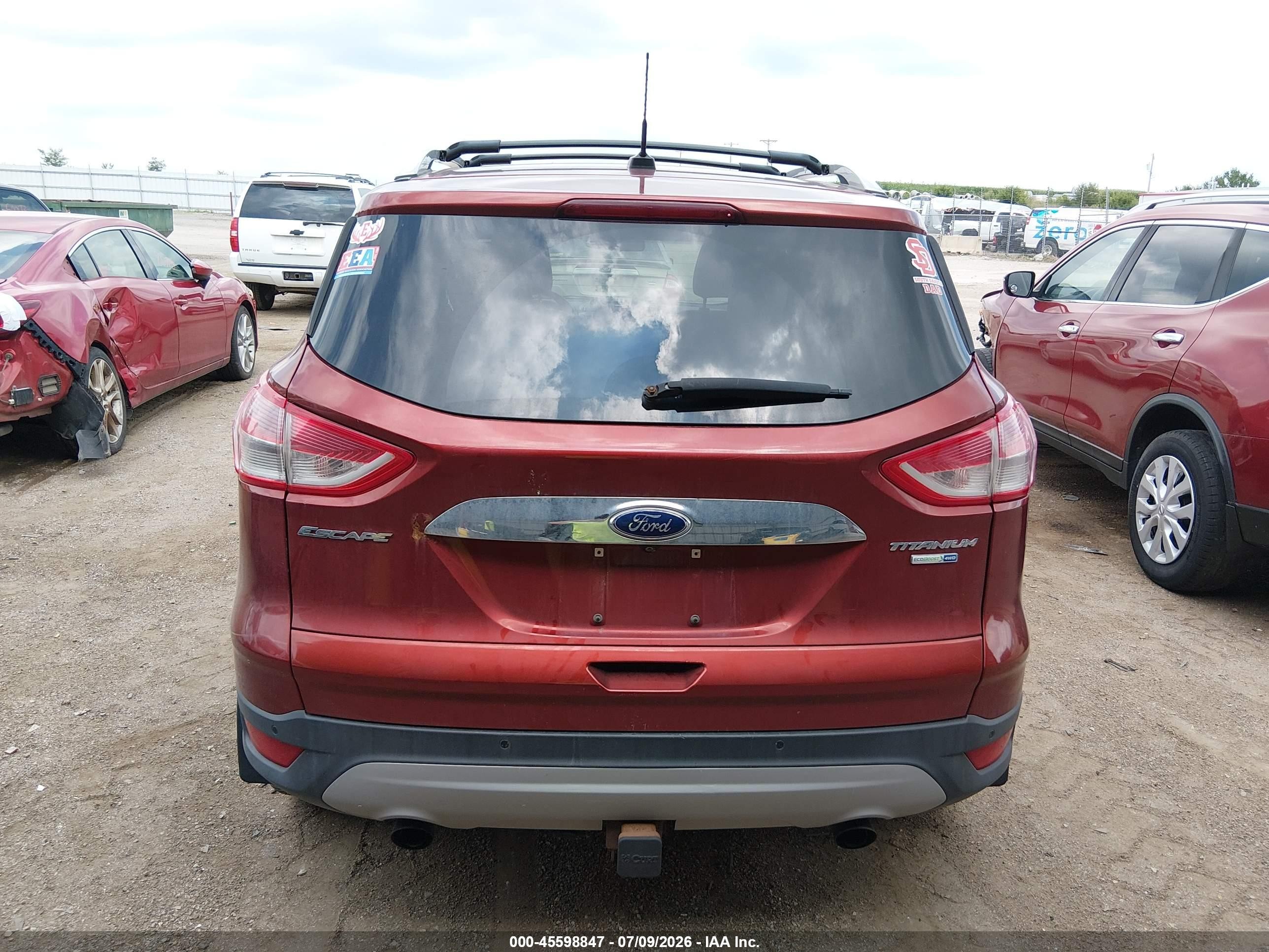 2014 Ford Escape Titanium Orange vin: 1FMCU9J94EUB14629