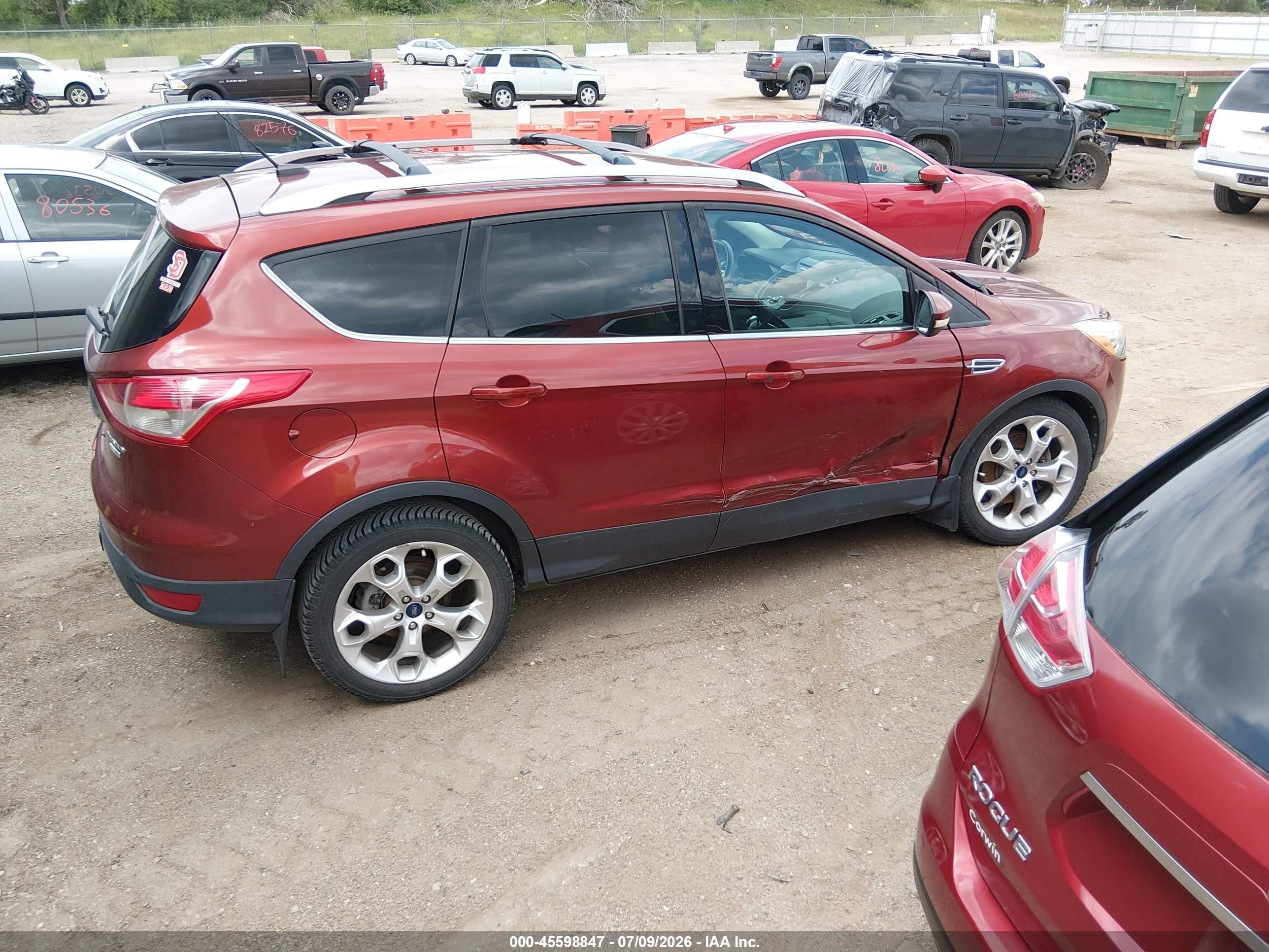 2014 Ford Escape Titanium Orange vin: 1FMCU9J94EUB14629
