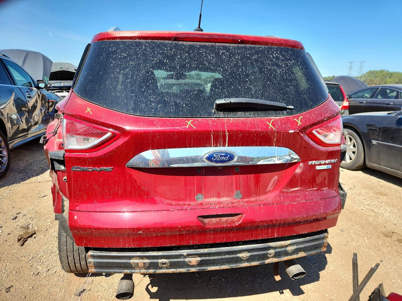 2014 Ford Escape Titanium Red vin: 1FMCU9J94EUB29339