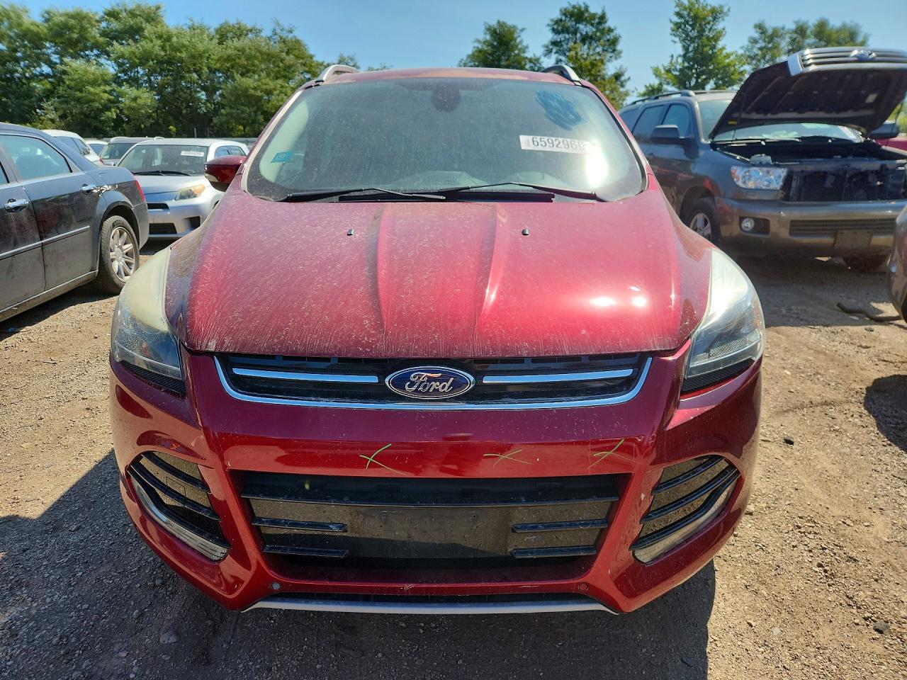 2014 Ford Escape Titanium Red vin: 1FMCU9J94EUB29339