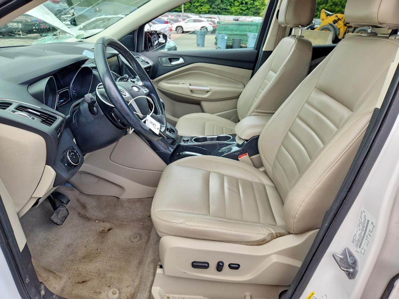 2014 Ford Escape Titanium White vin: 1FMCU9J94EUC33877