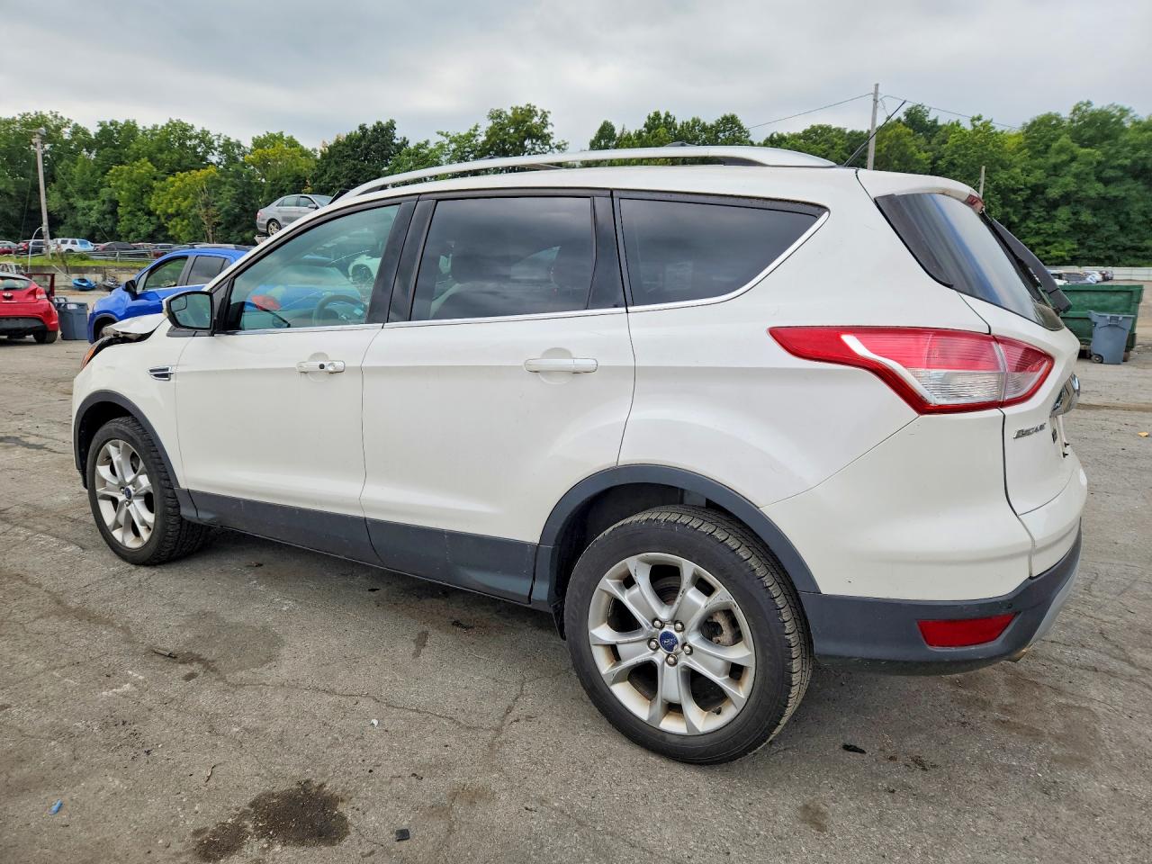 2014 Ford Escape Titanium White vin: 1FMCU9J94EUC33877