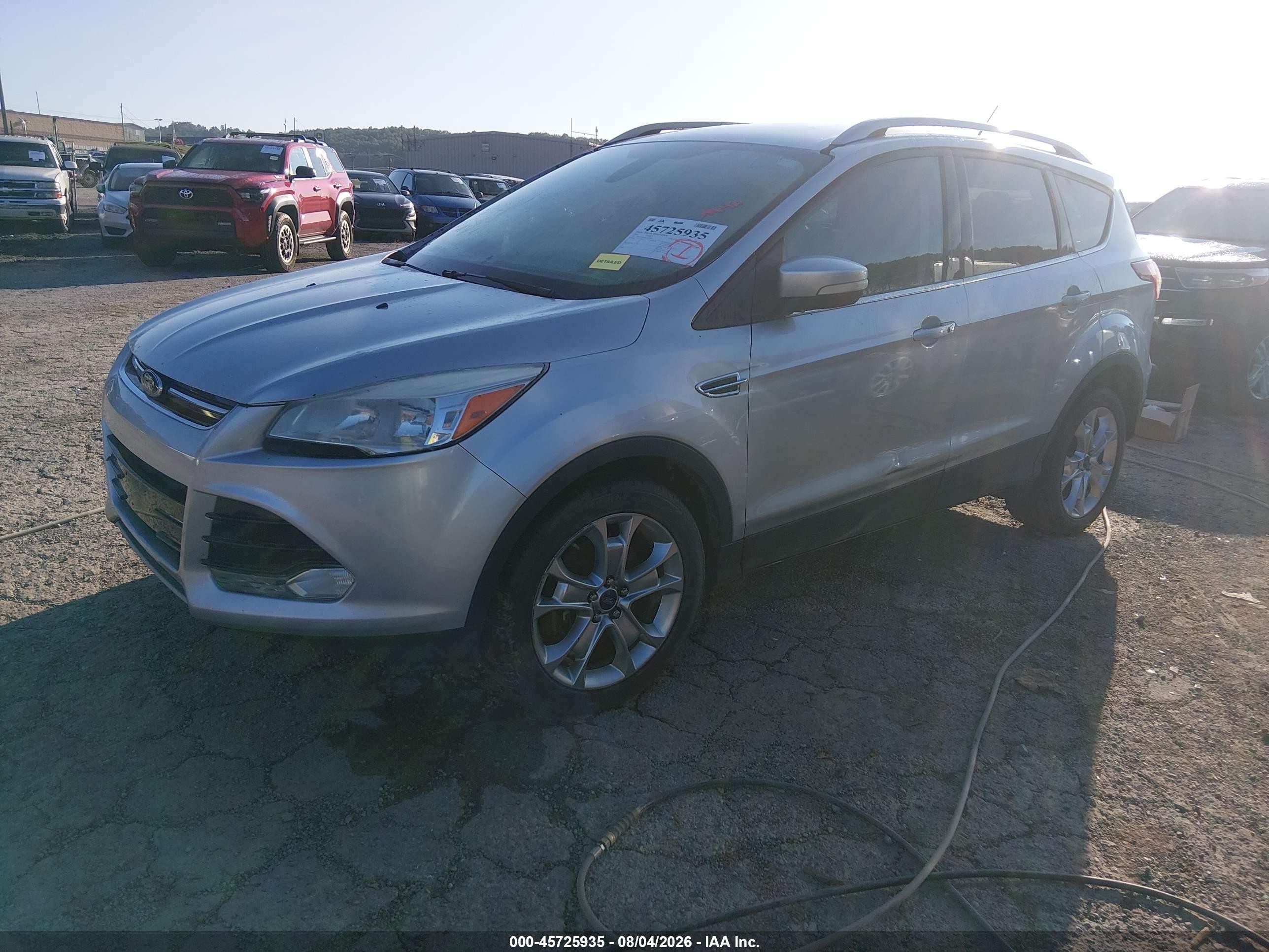 2014 Ford Escape Titanium Серебряный vin: 1FMCU9J94EUC77829