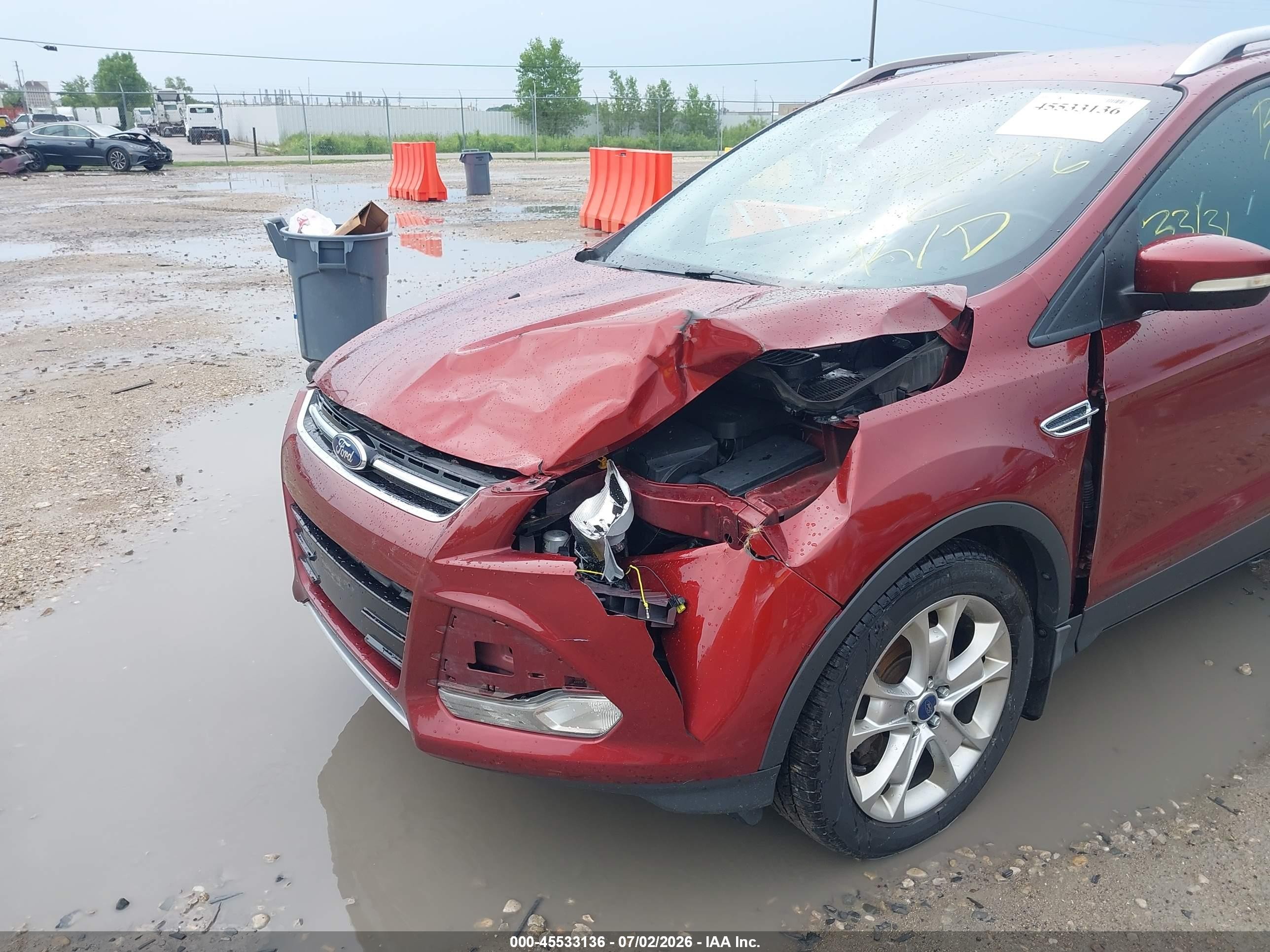 2014 Ford Escape Titanium Red vin: 1FMCU9J94EUC80746