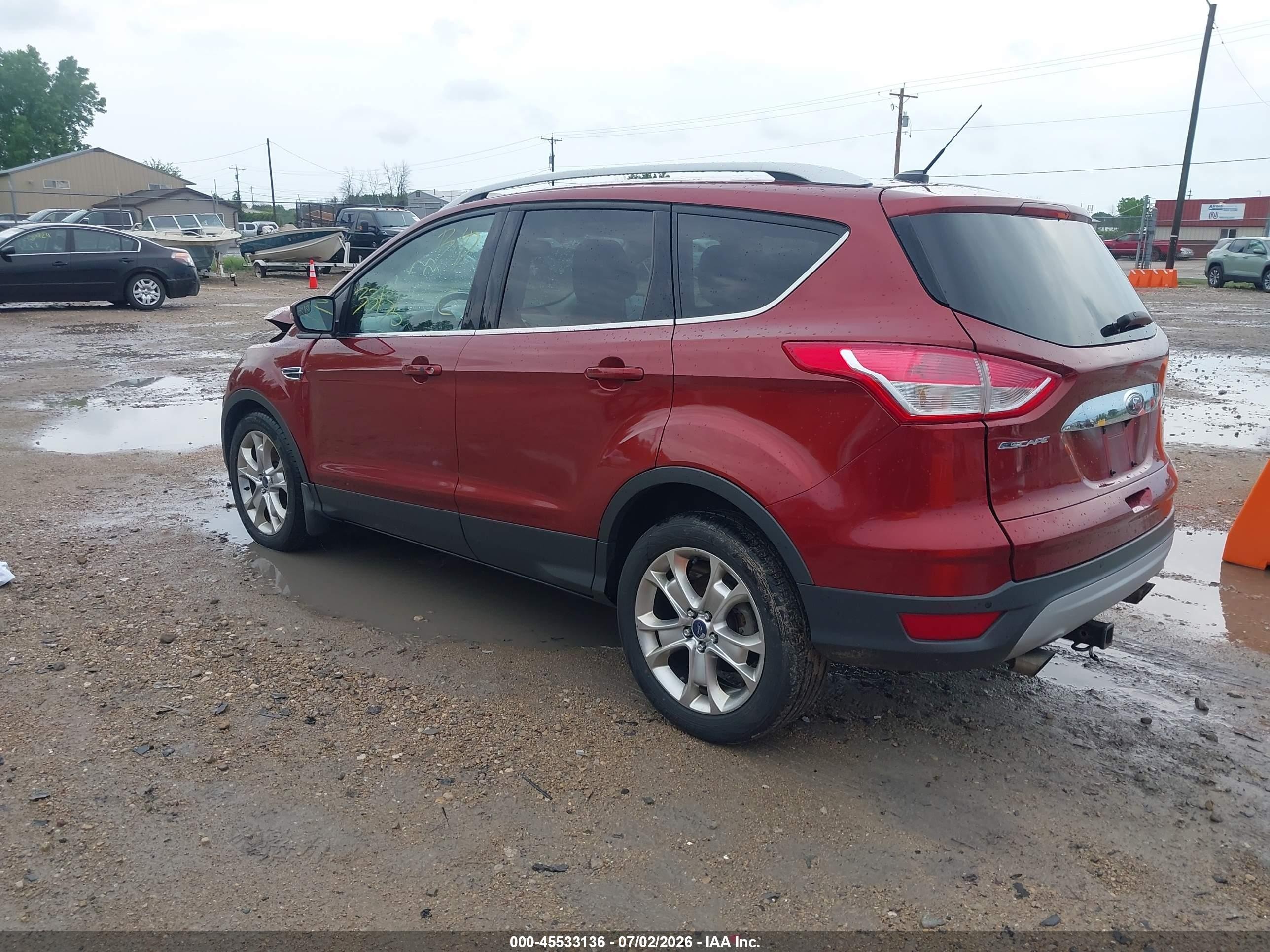 2014 Ford Escape Titanium Red vin: 1FMCU9J94EUC80746