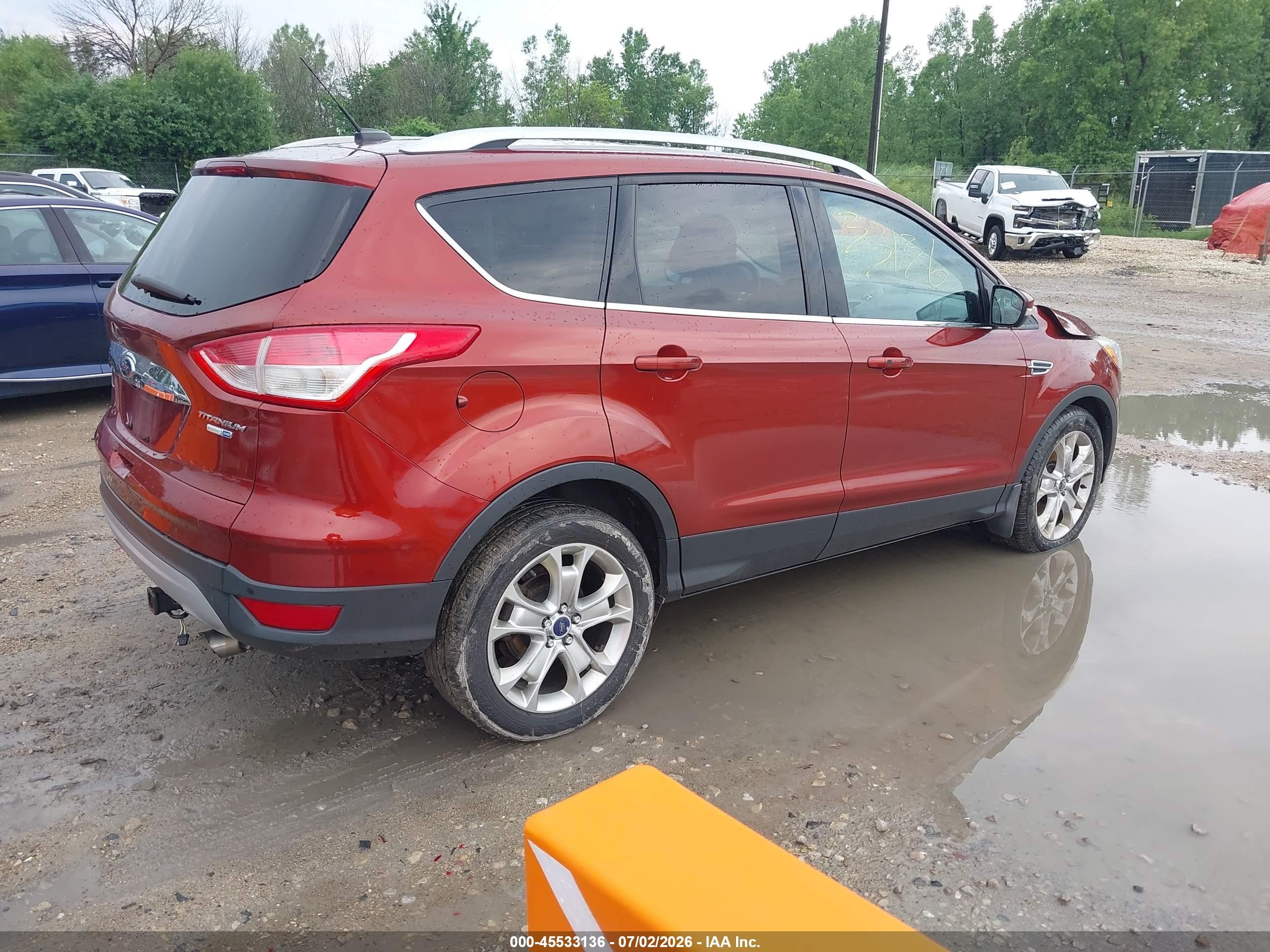 2014 Ford Escape Titanium Red vin: 1FMCU9J94EUC80746