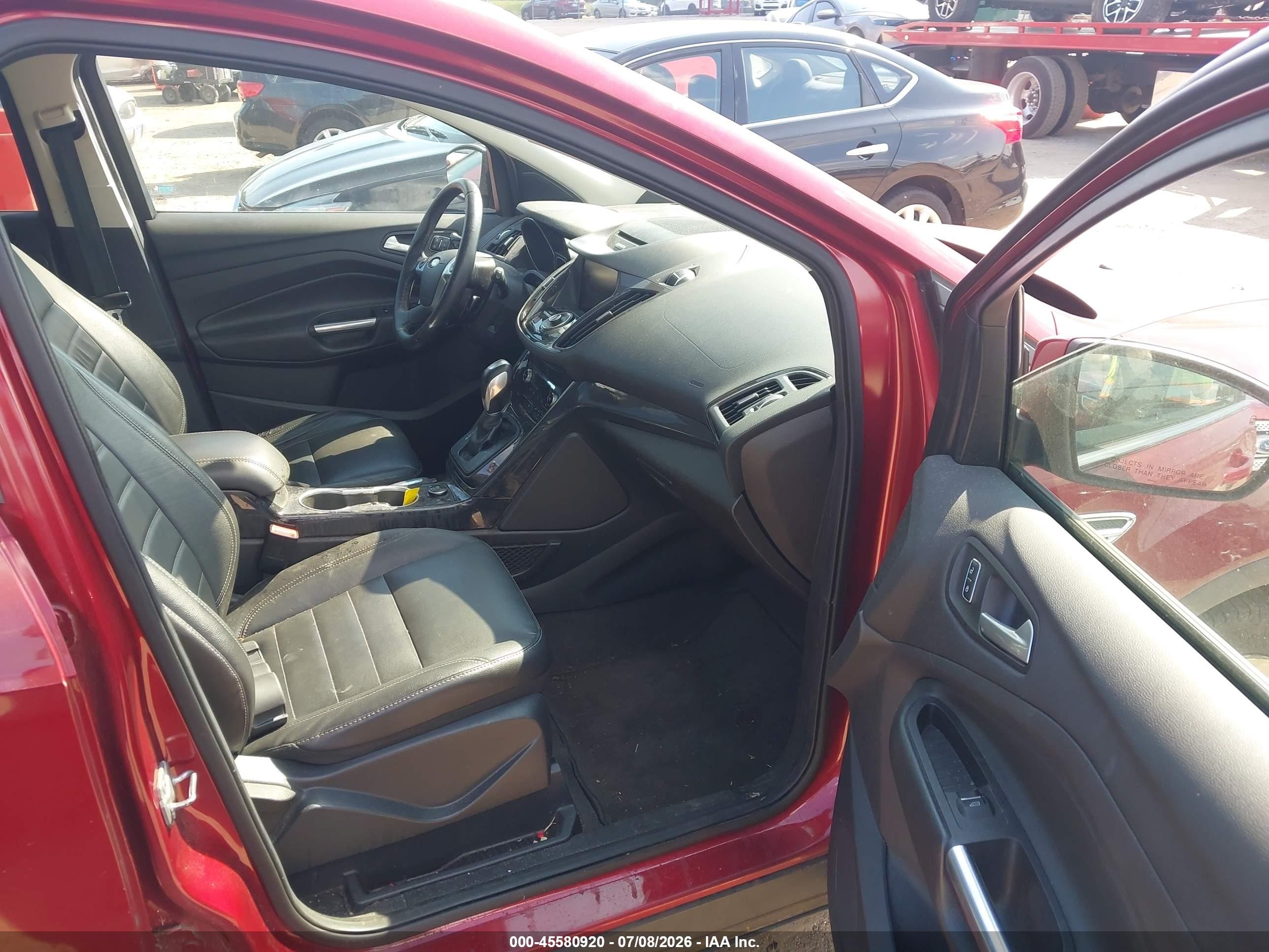 2014 Ford Escape Titanium Red vin: 1FMCU9J94EUD57616