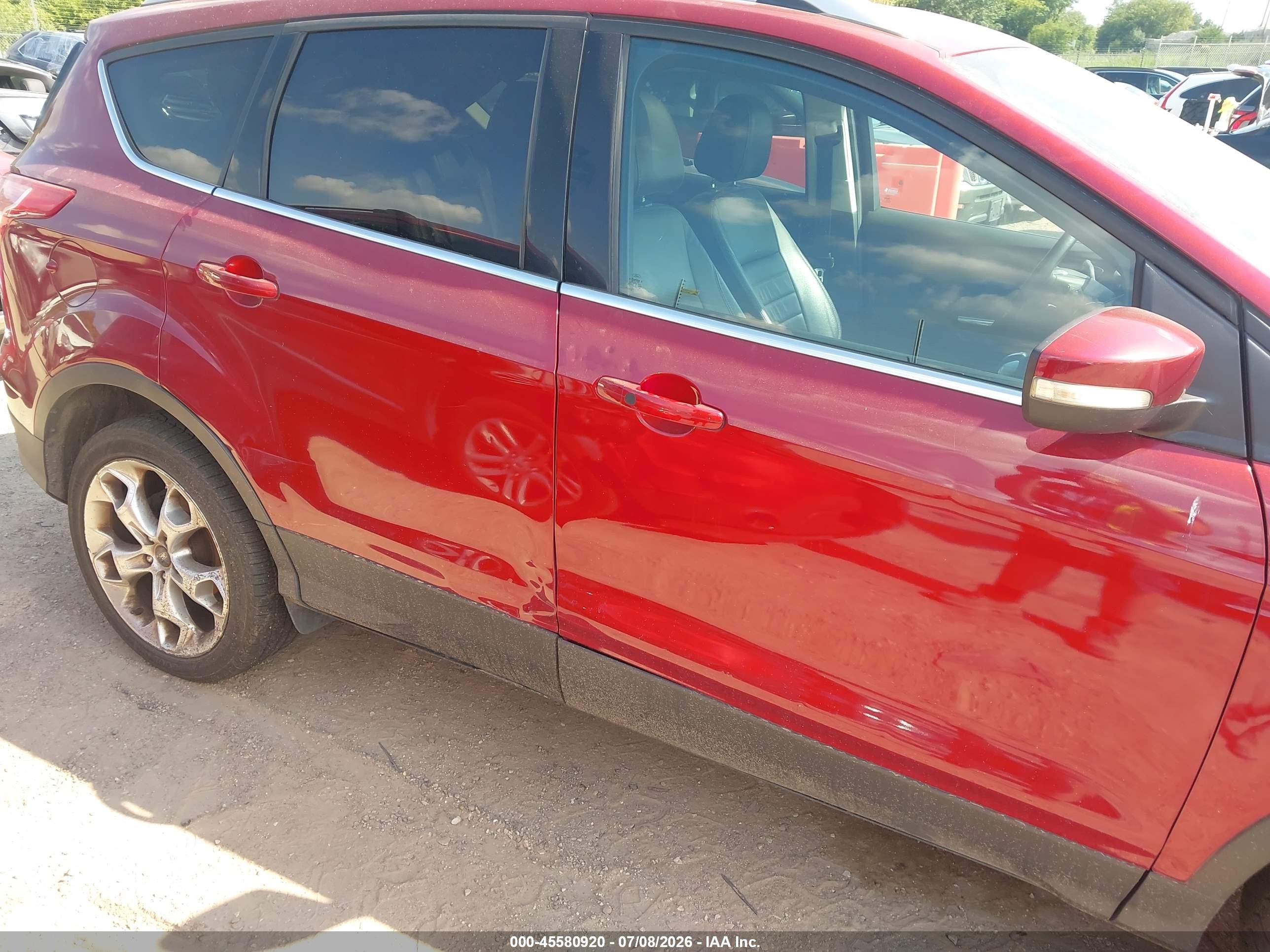 2014 Ford Escape Titanium Red vin: 1FMCU9J94EUD57616