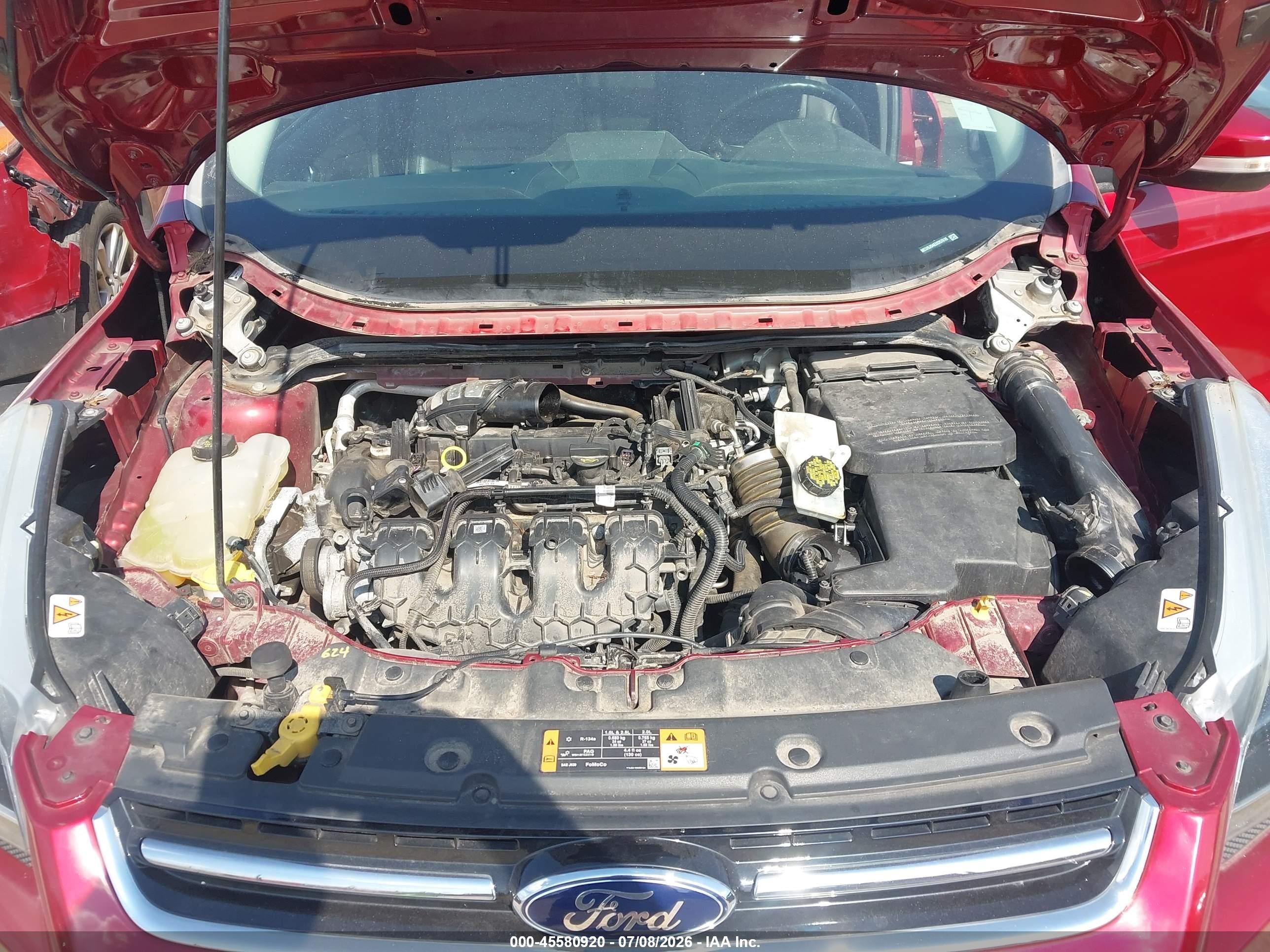 2014 Ford Escape Titanium Red vin: 1FMCU9J94EUD57616