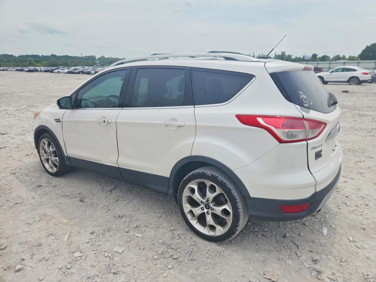 2014 Ford Escape Titanium White vin: 1FMCU9J94EUD78272