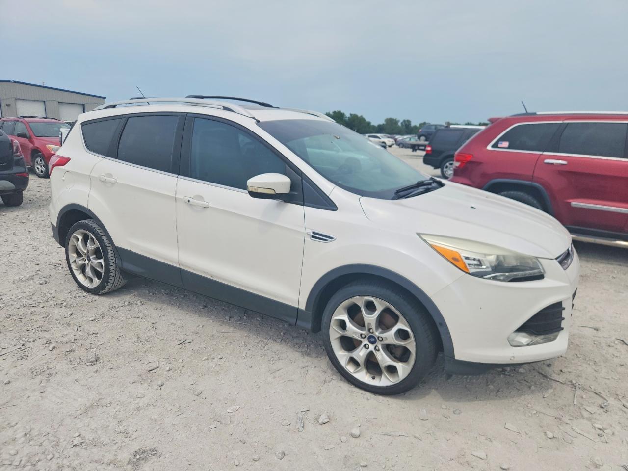 2014 Ford Escape Titanium White vin: 1FMCU9J94EUD78272