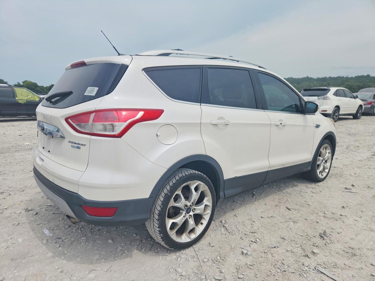 2014 Ford Escape Titanium White vin: 1FMCU9J94EUD78272