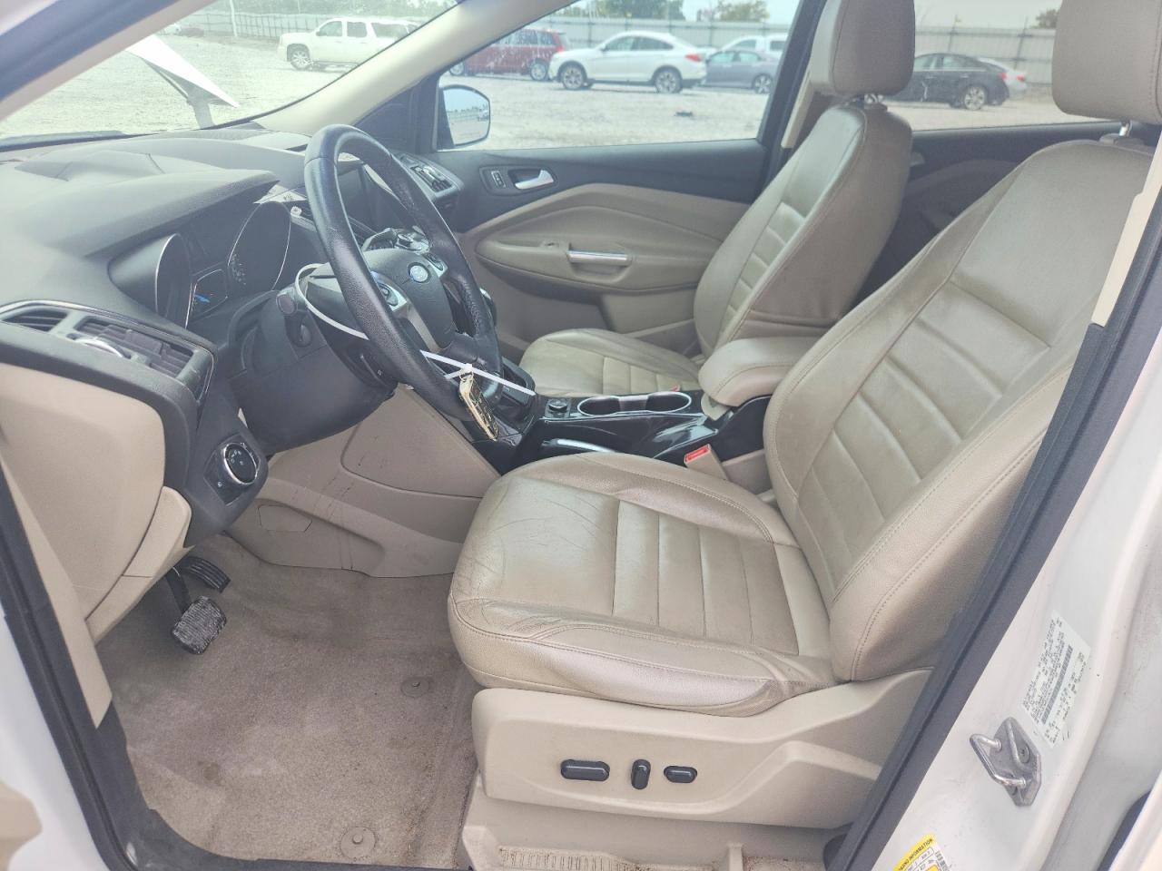 2014 Ford Escape Titanium White vin: 1FMCU9J94EUD78272