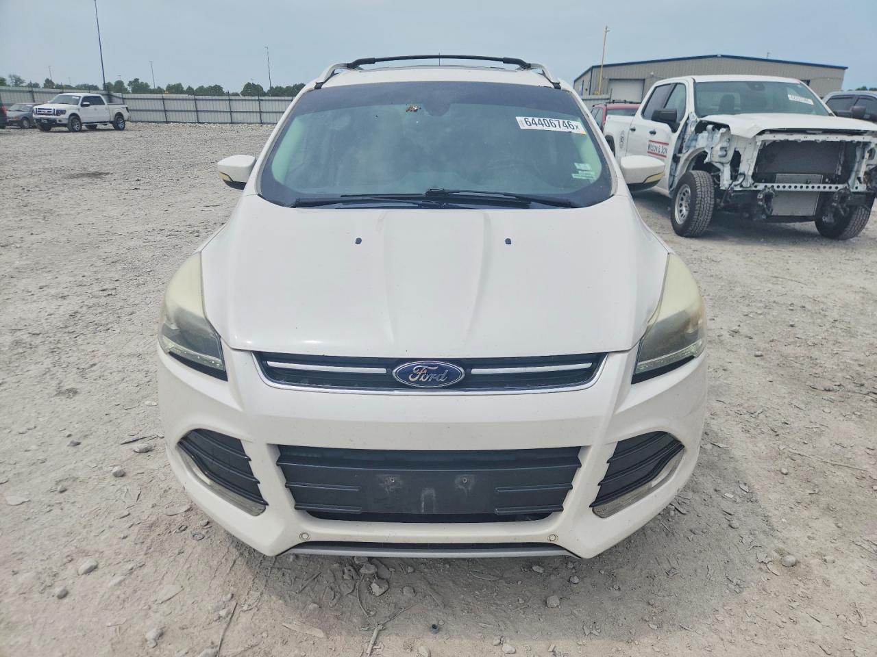 2014 Ford Escape Titanium White vin: 1FMCU9J94EUD78272