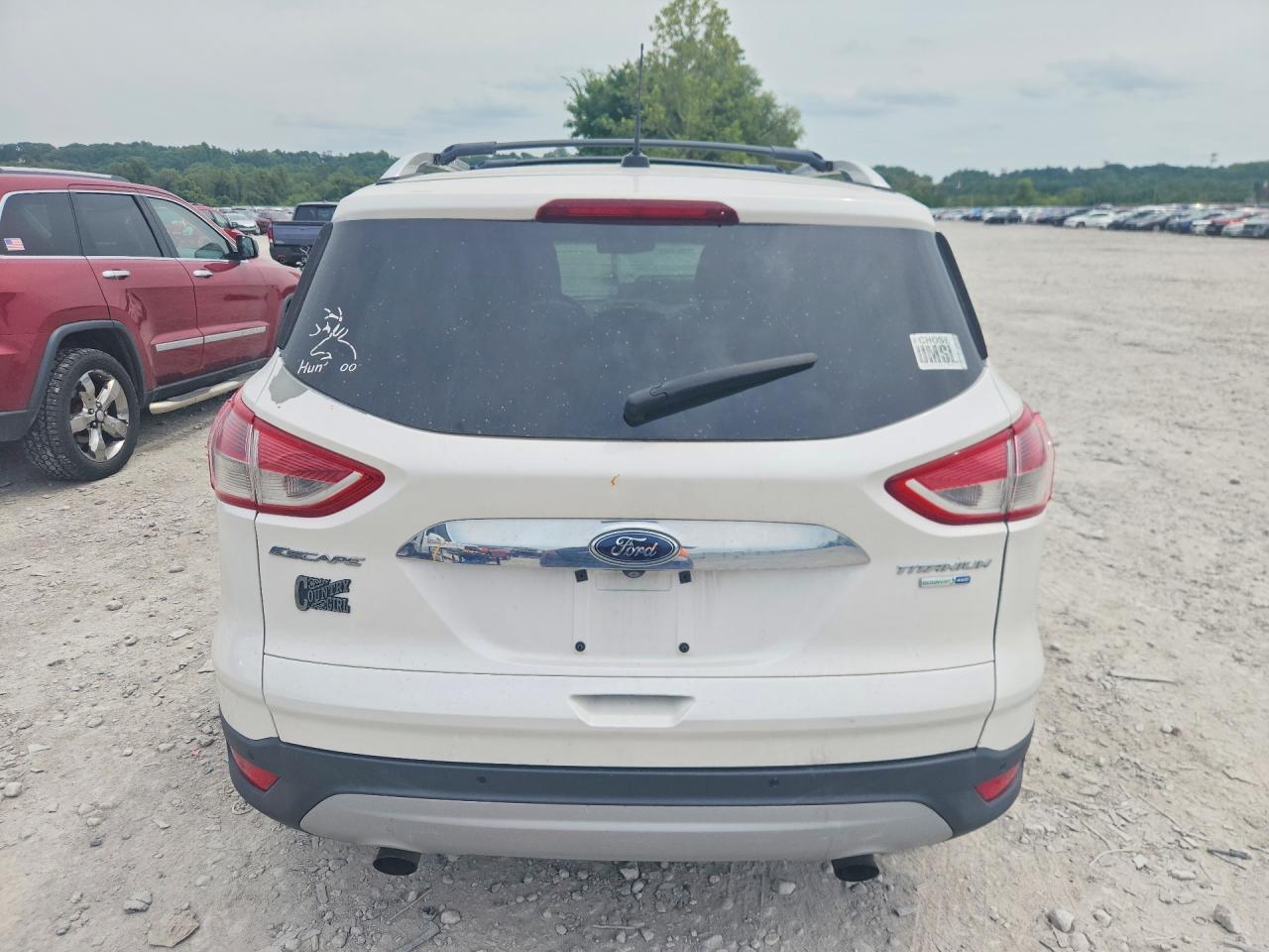 2014 Ford Escape Titanium White vin: 1FMCU9J94EUD78272