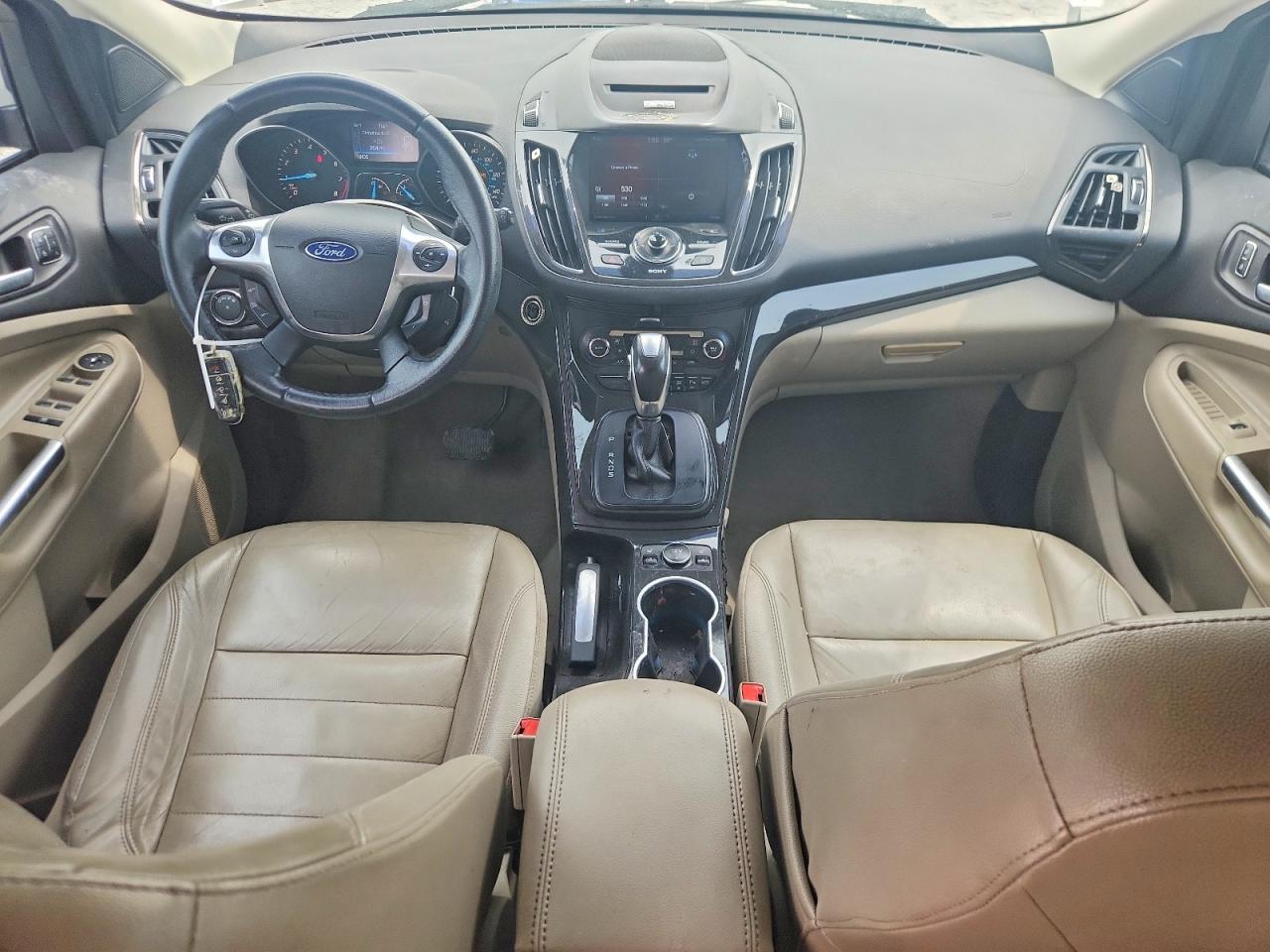 2014 Ford Escape Titanium White vin: 1FMCU9J94EUD78272