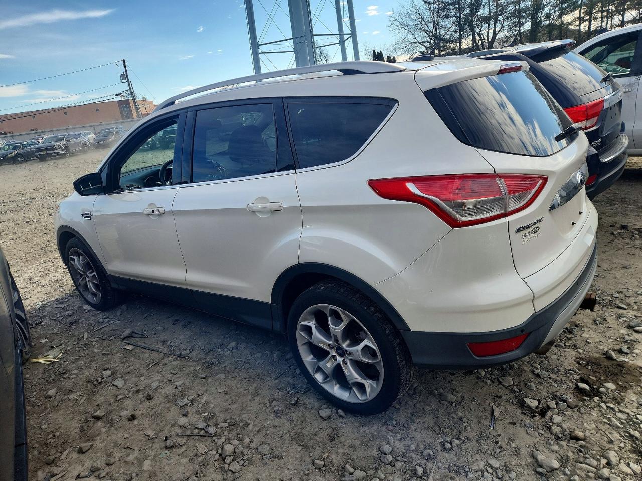 2015 Ford Escape Titanium White vin: 1FMCU9J94FUA02107