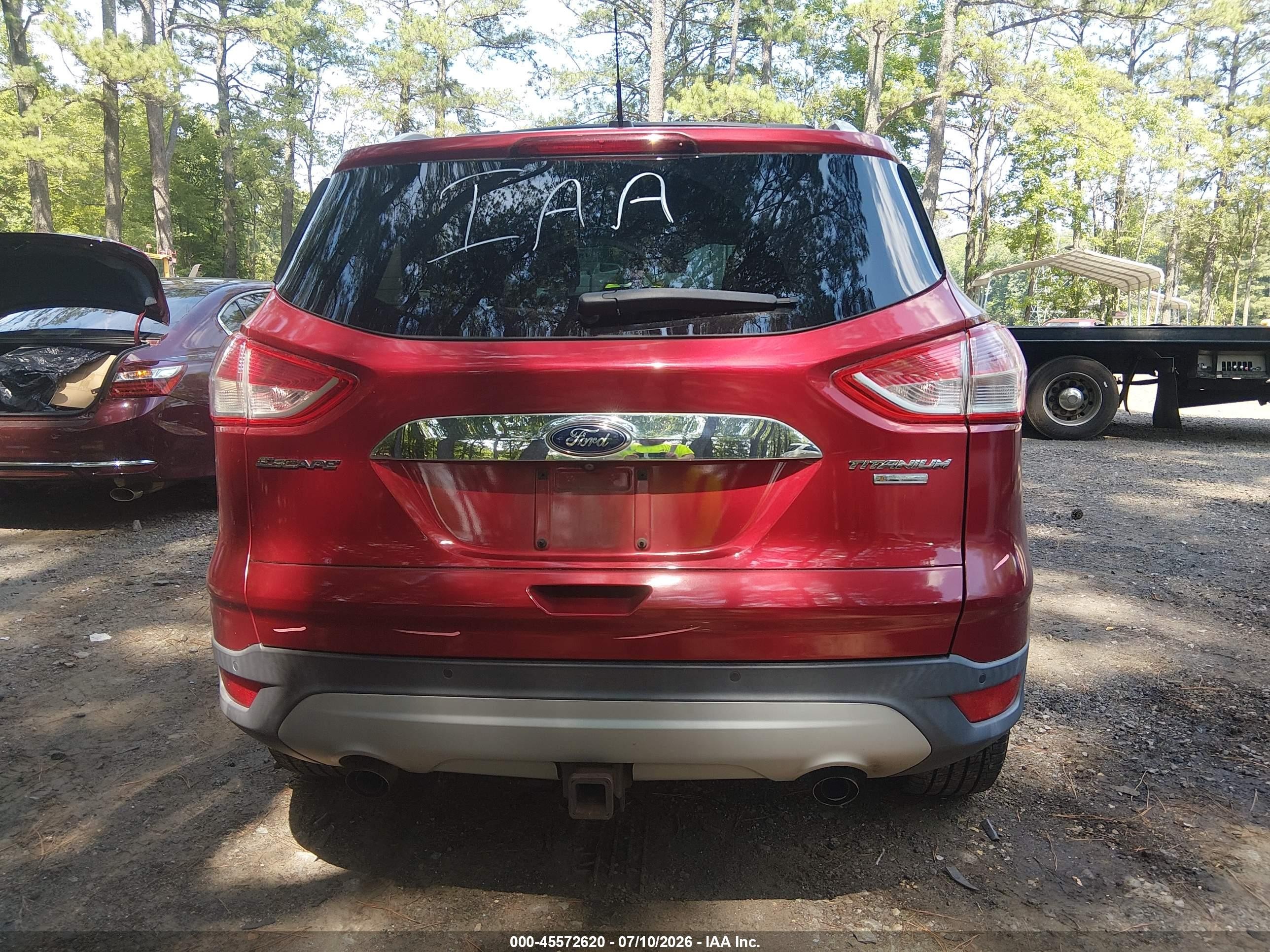 2015 Ford Escape Titanium Red vin: 1FMCU9J94FUB89588