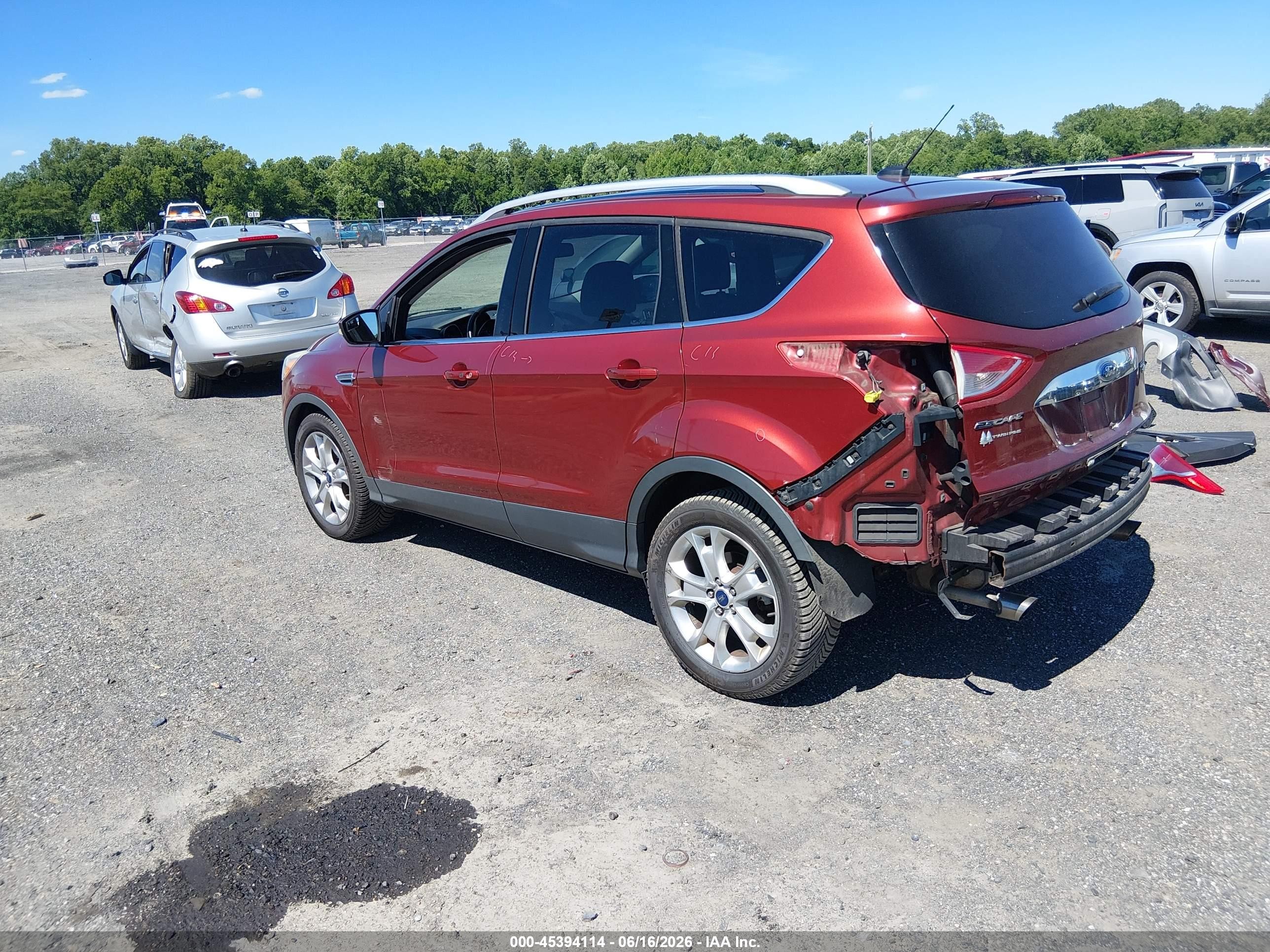2015 Ford Escape Titanium Red vin: 1FMCU9J94FUC09967